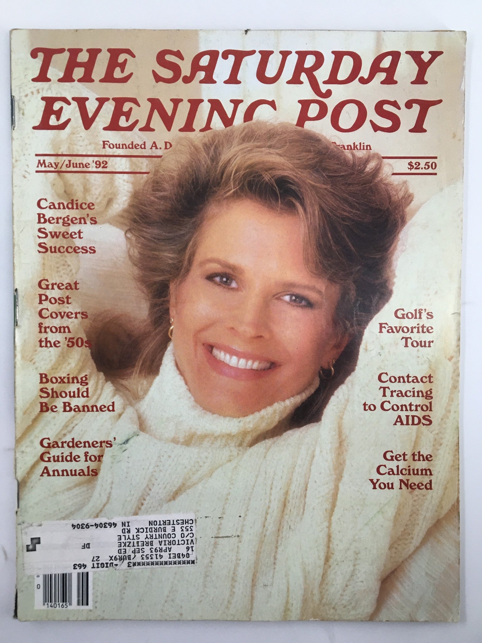 The Saturday Evening Post May 1992 Candice Bergen's Sweet Success