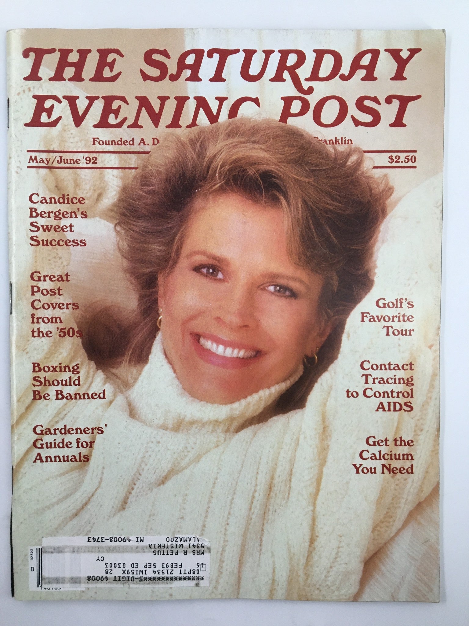 The Saturday Evening Post May 1992 Candice Bergen and Golf's Favorite Tour