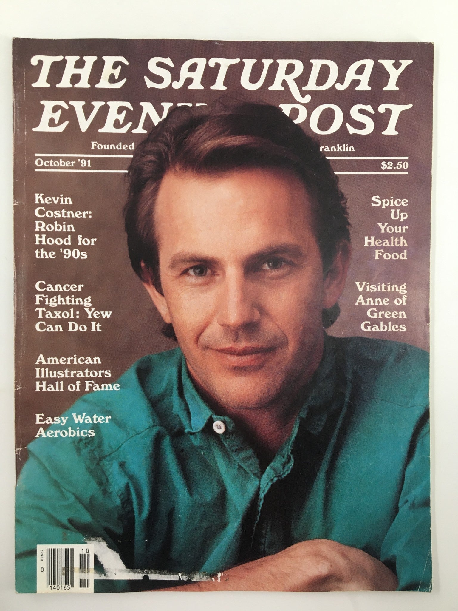 The Saturday Evening Post October 1991 Kevin Costner and Easy Water Aerobics