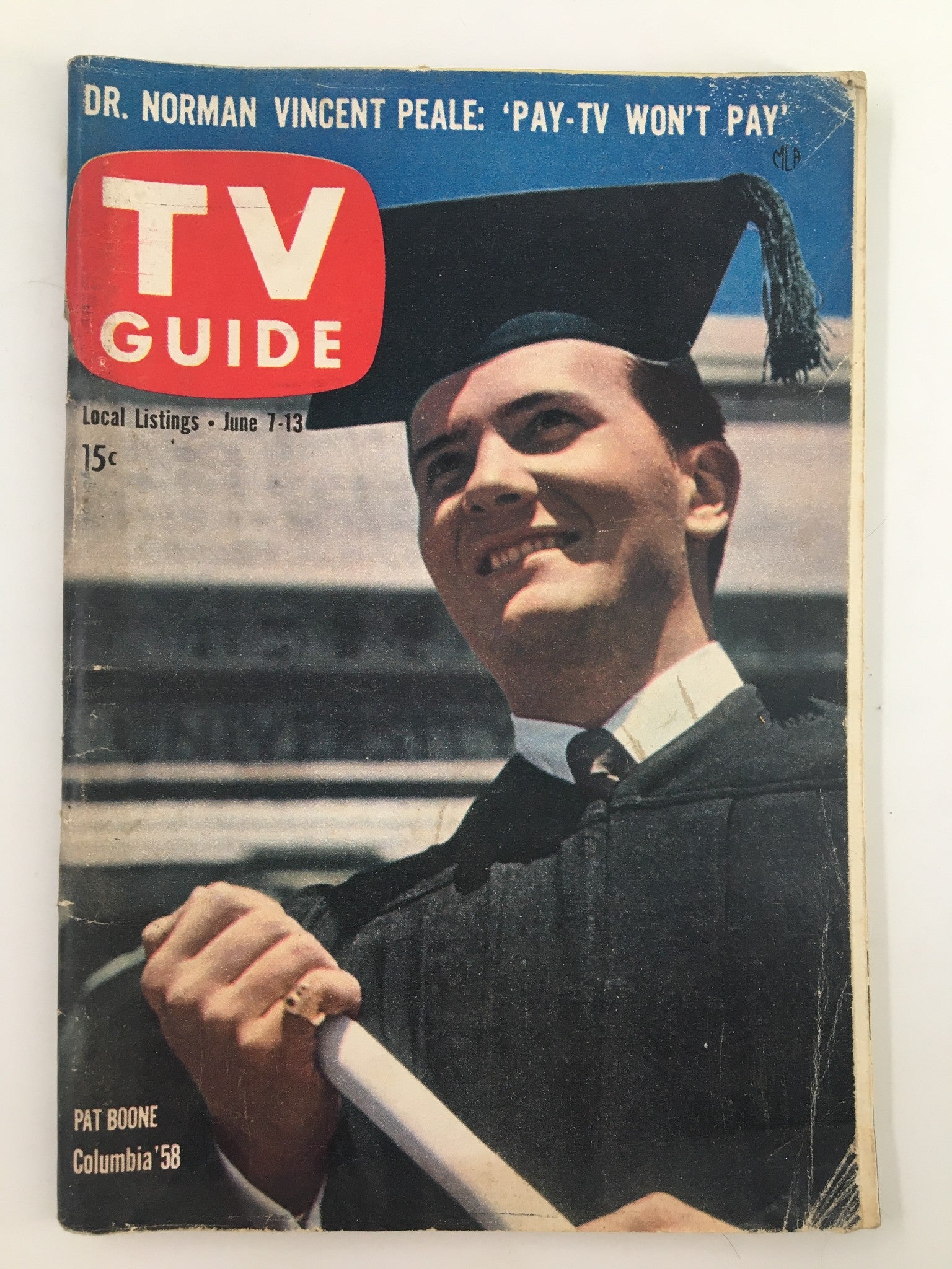 TV Guide Magazine June 7 1958 Pat Boone No Label New York Metro Edition