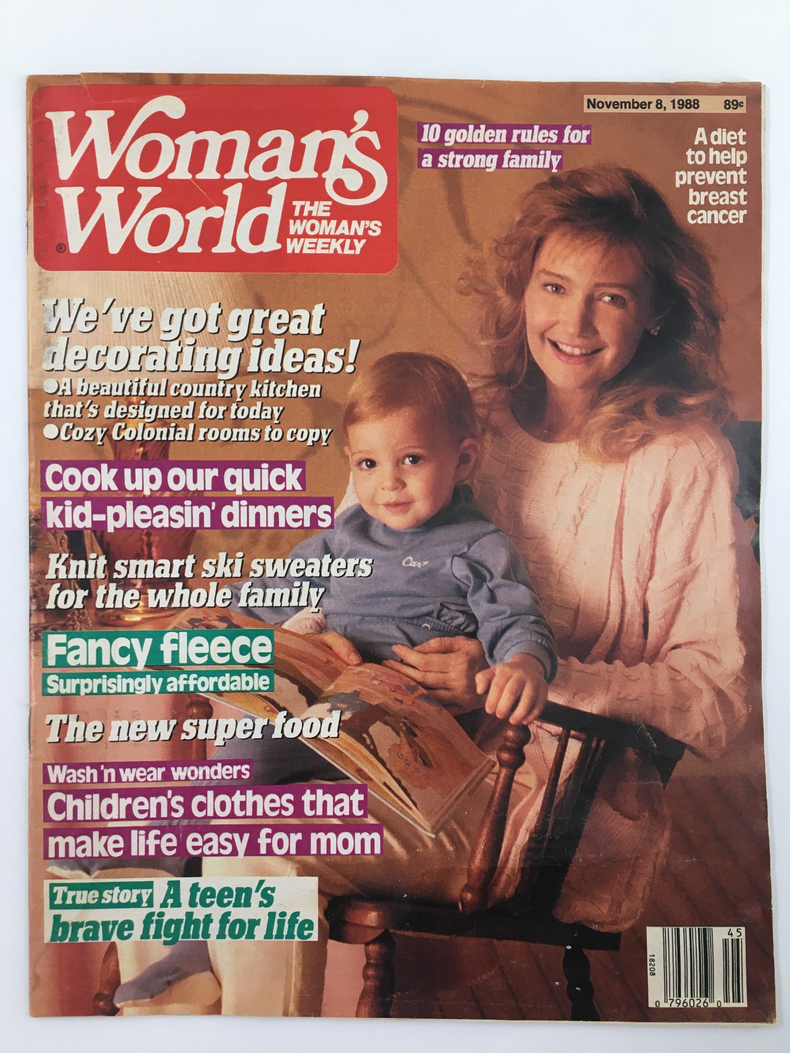 Woman's World Magazine November 8 1988 Golden Rules for Strong Family No Label