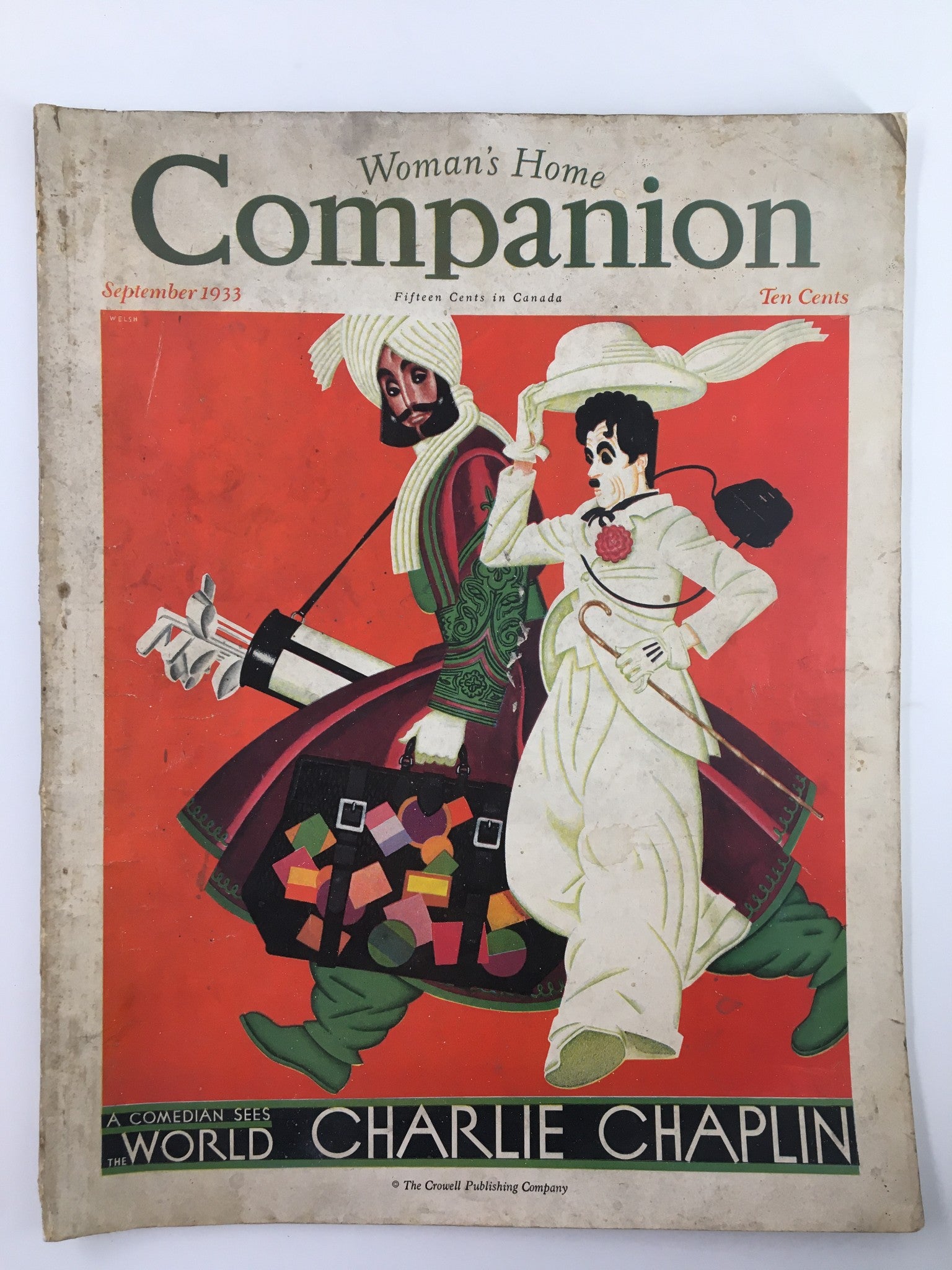 VTG Woman's Home Companion Magazine September 1933 The World of Charlie Chaplin