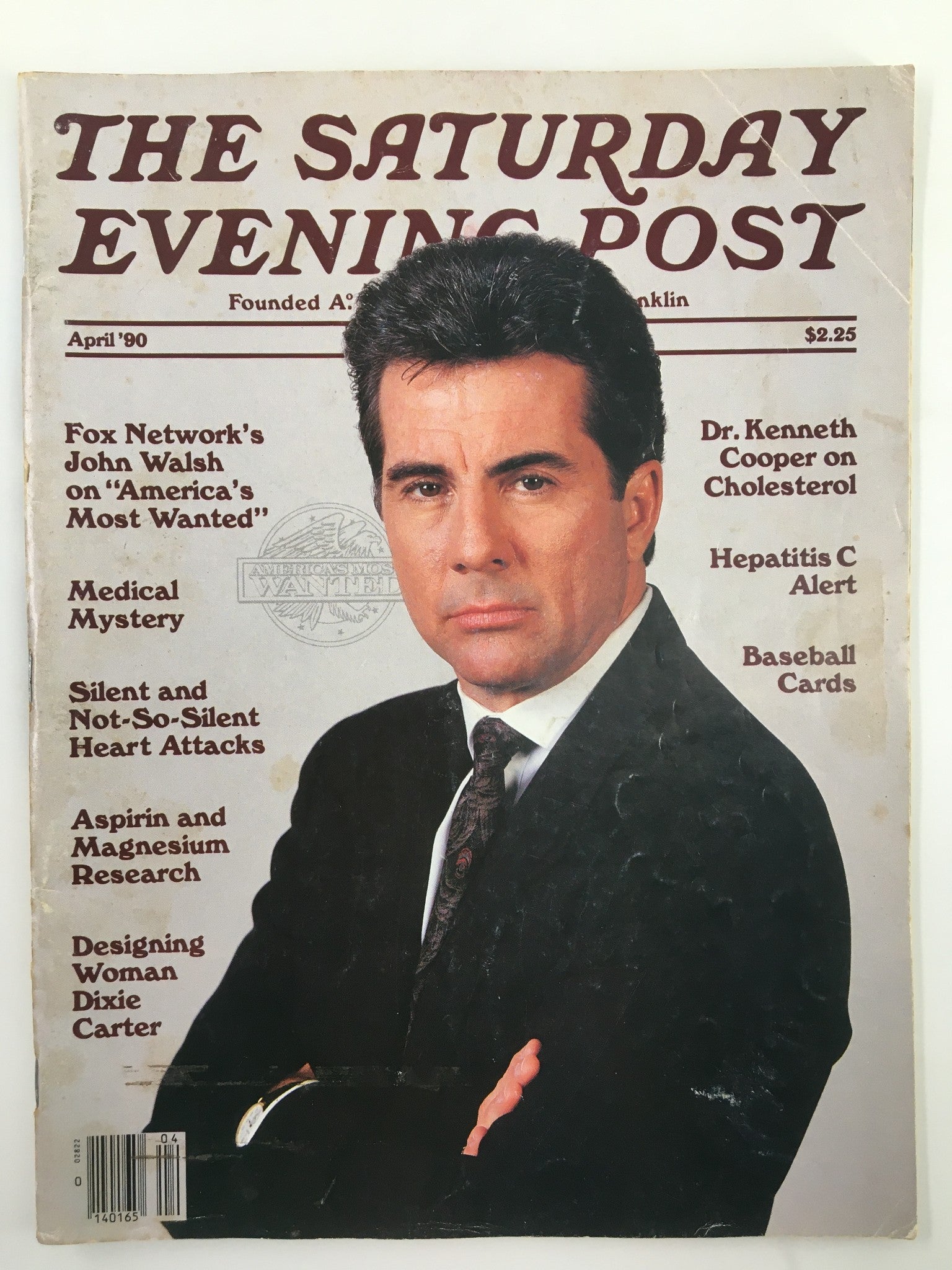 The Saturday Evening Post April 1990 Fox Network's John Walsh is Most Wanted