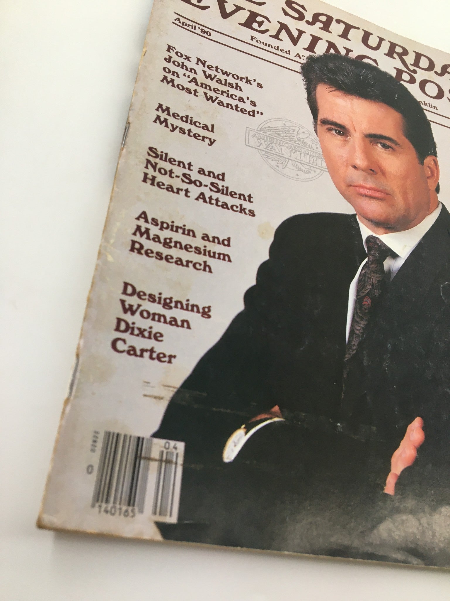 The Saturday Evening Post April 1990 Fox Network's John Walsh is Most Wanted