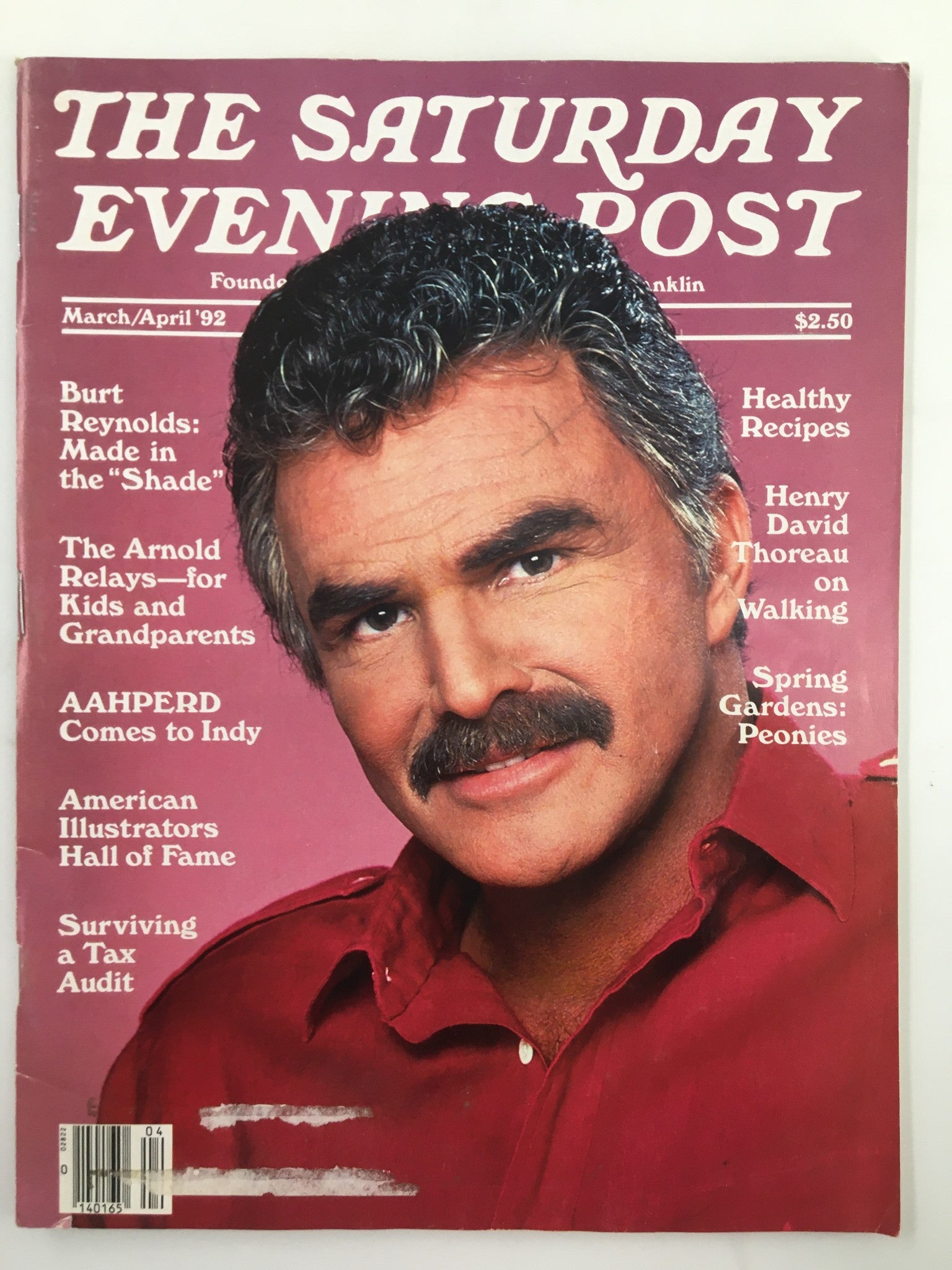 The Saturday Evening Post March 1992 Burt Reynolds and Henry David Thoreau