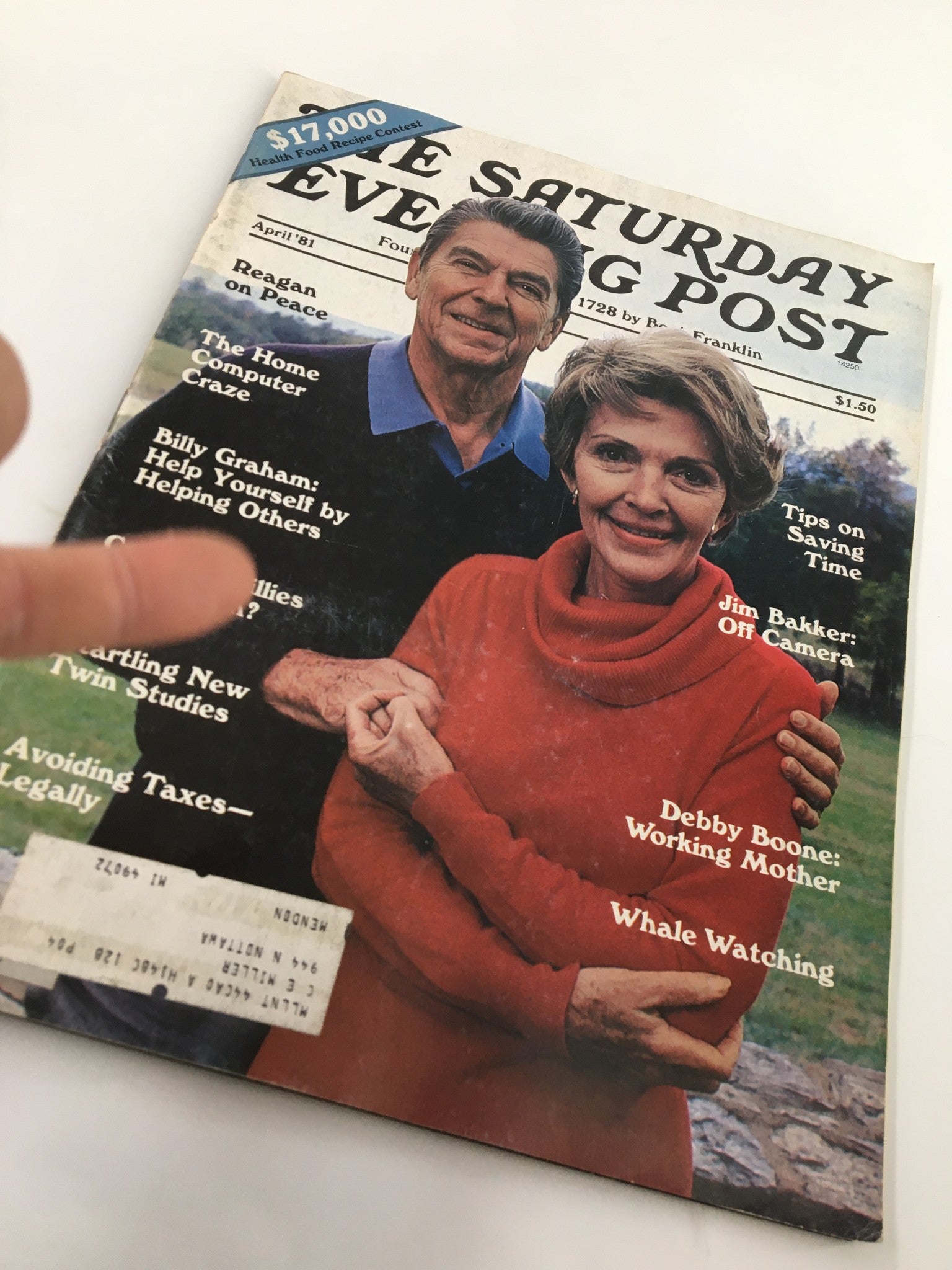 The Saturday Evening Post April 1981 Ronald and Nancy Reagan on Peace