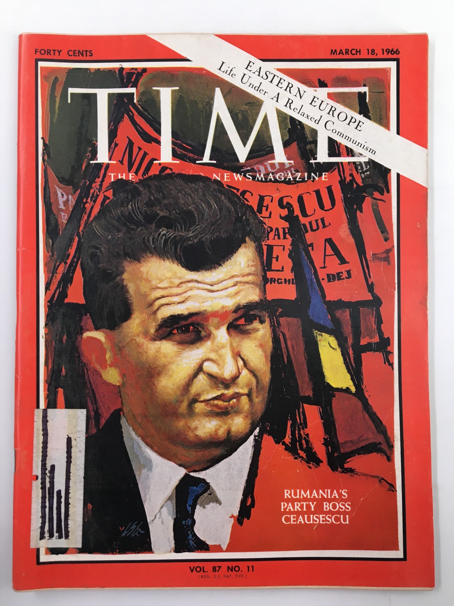 VTG Time Magazine March 18 1966 Vol 87 #11 Rumania's Party Boss Ceausescu