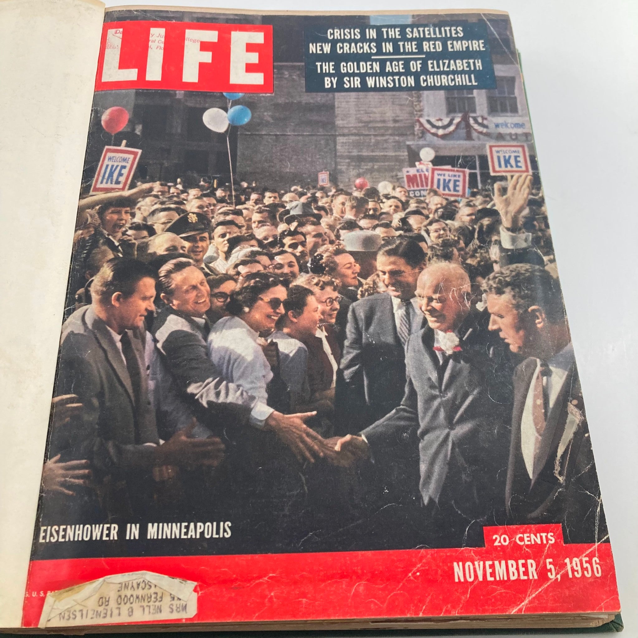 VTG 1956 Bound Life Magazine November - December Weekly Issue Missing Covers