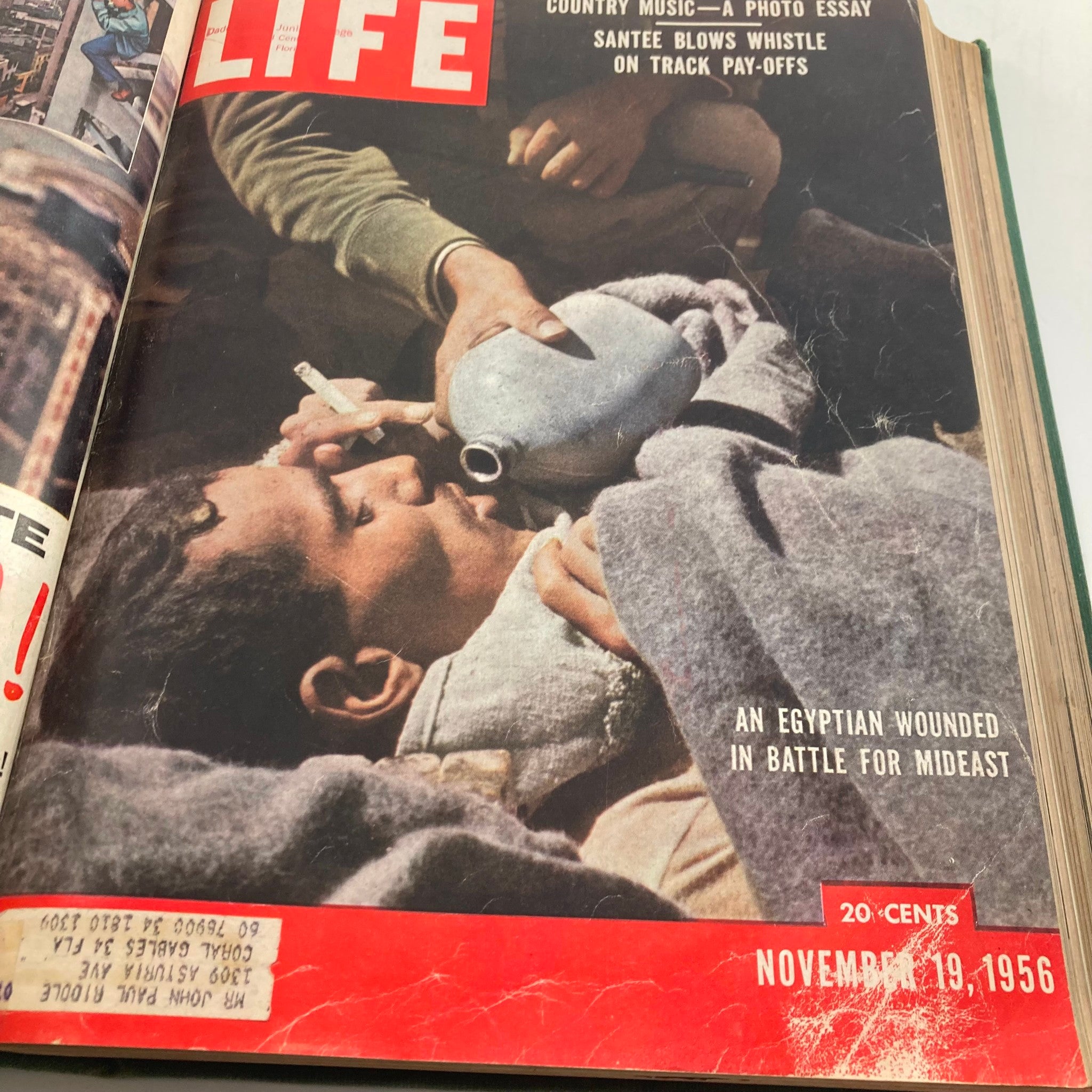 VTG 1956 Bound Life Magazine November - December Weekly Issue Missing Covers