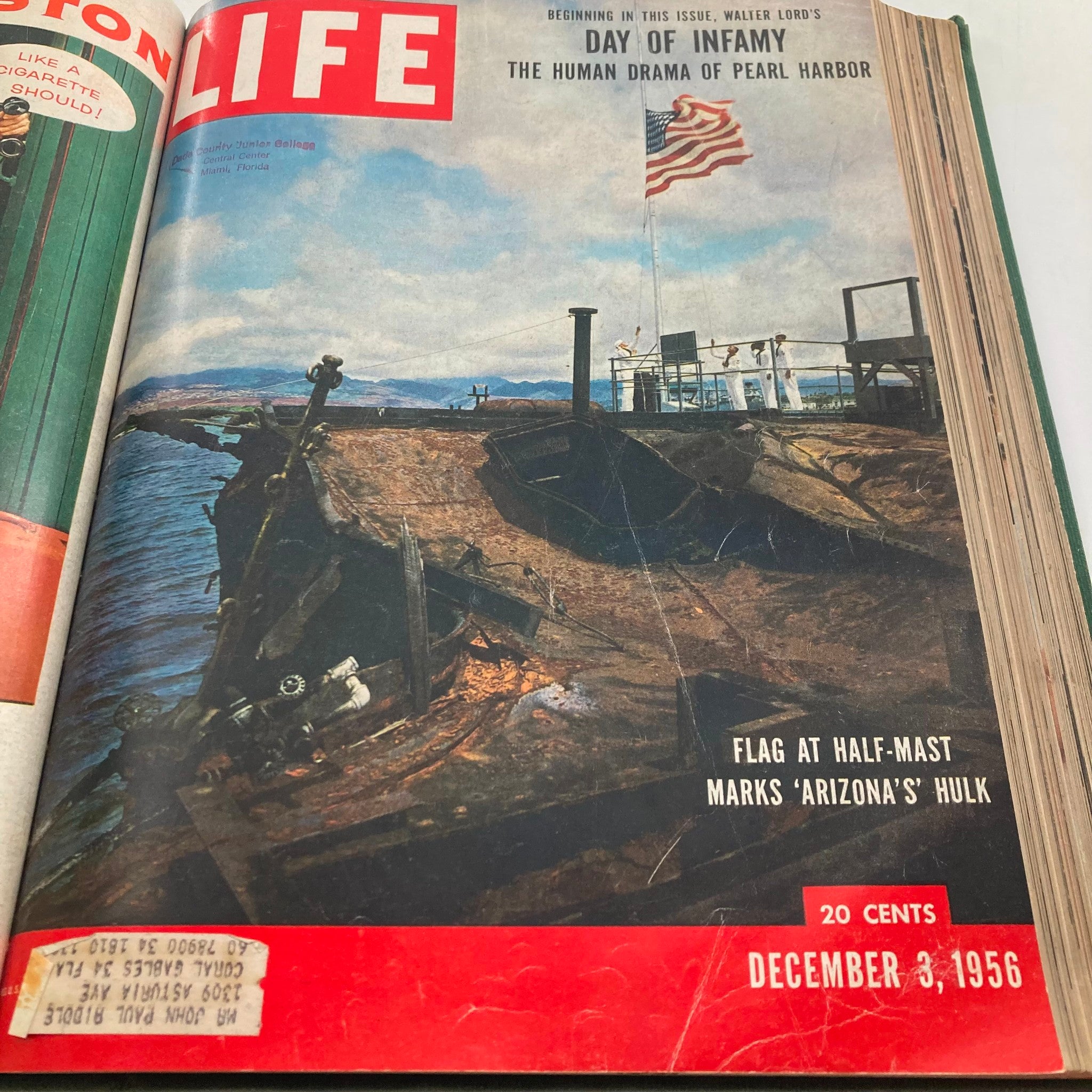 VTG 1956 Bound Life Magazine November - December Weekly Issue Missing Covers