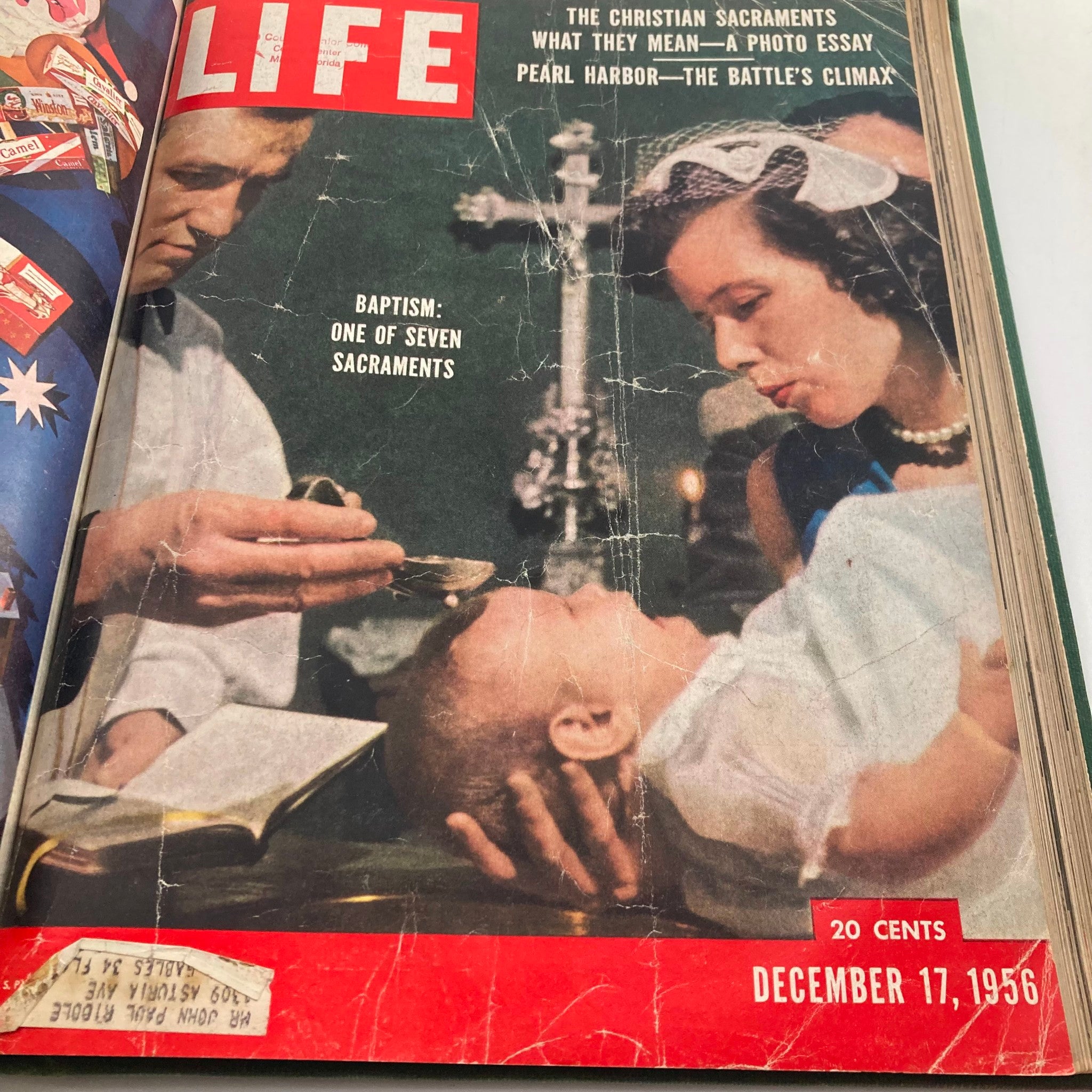 VTG 1956 Bound Life Magazine November - December Weekly Issue Missing Covers