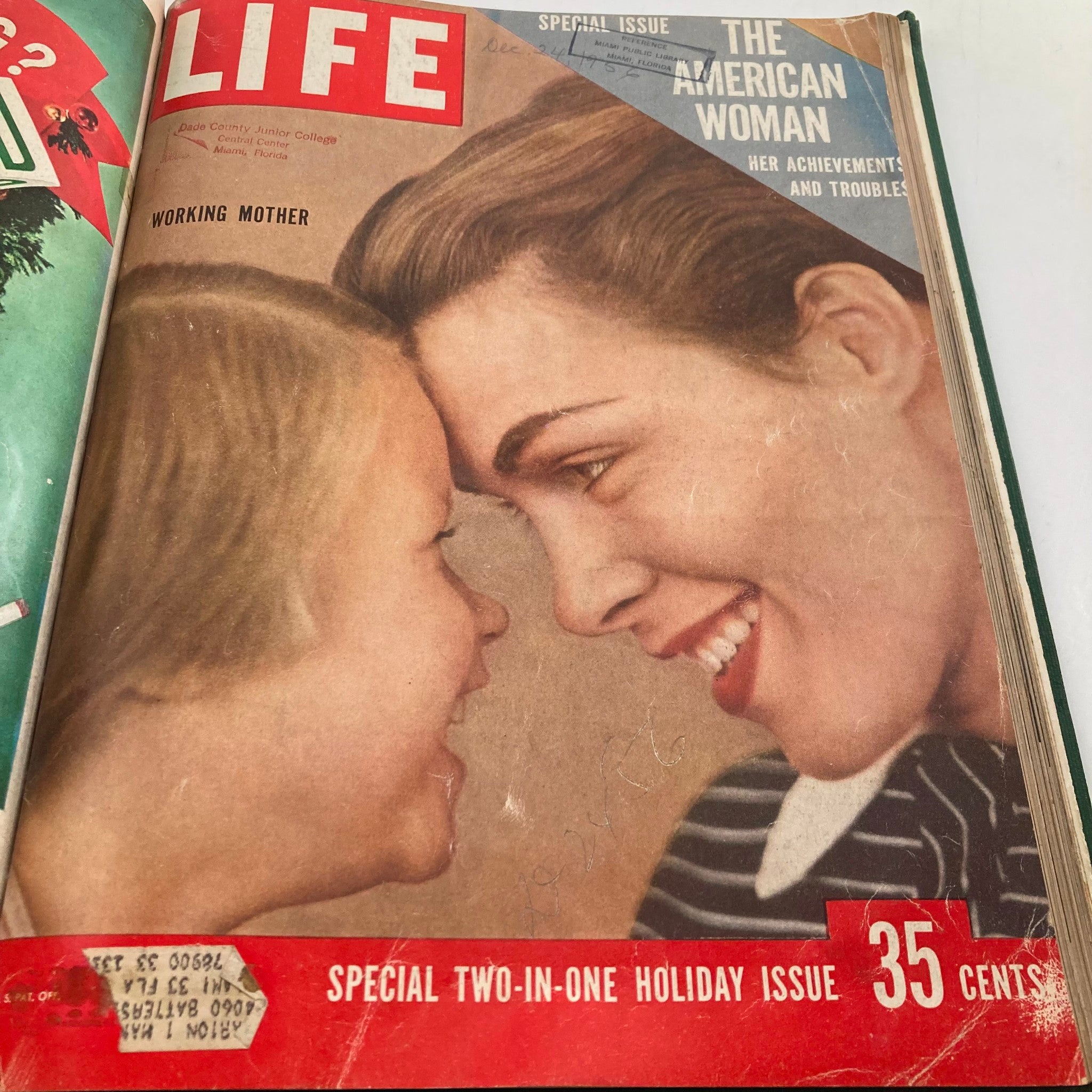 VTG 1956 Bound Life Magazine November - December Weekly Issue Missing Covers