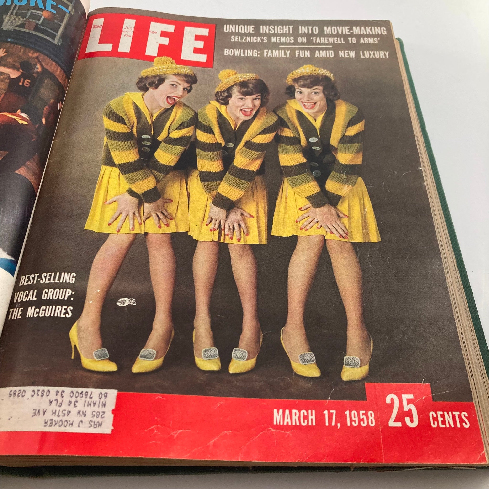 VTG 1958 Bound Life Magazine March - April Weekly Issue Covers Missing