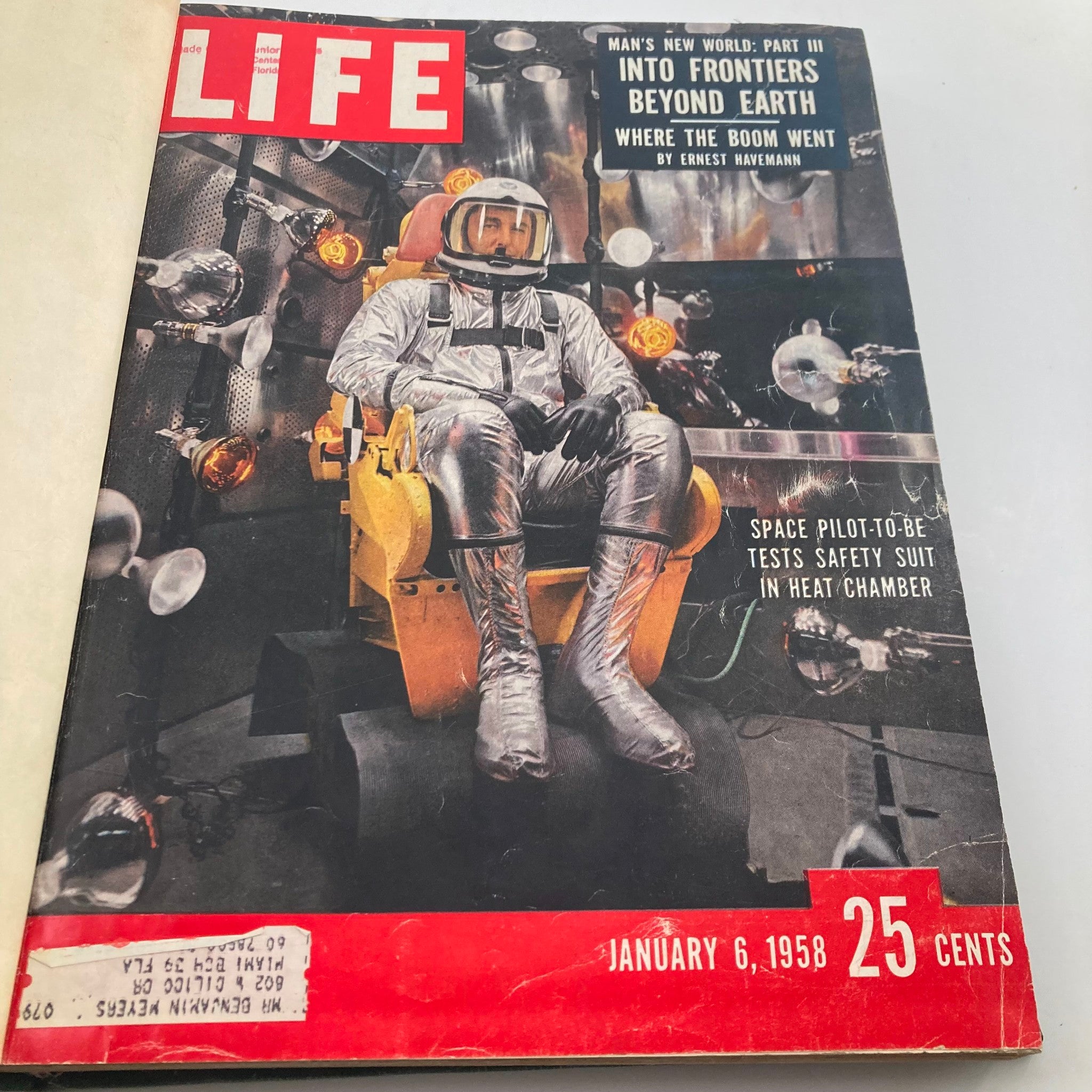 VTG 1958 Bound Life Magazine January - February Weekly Issue Covers Missing