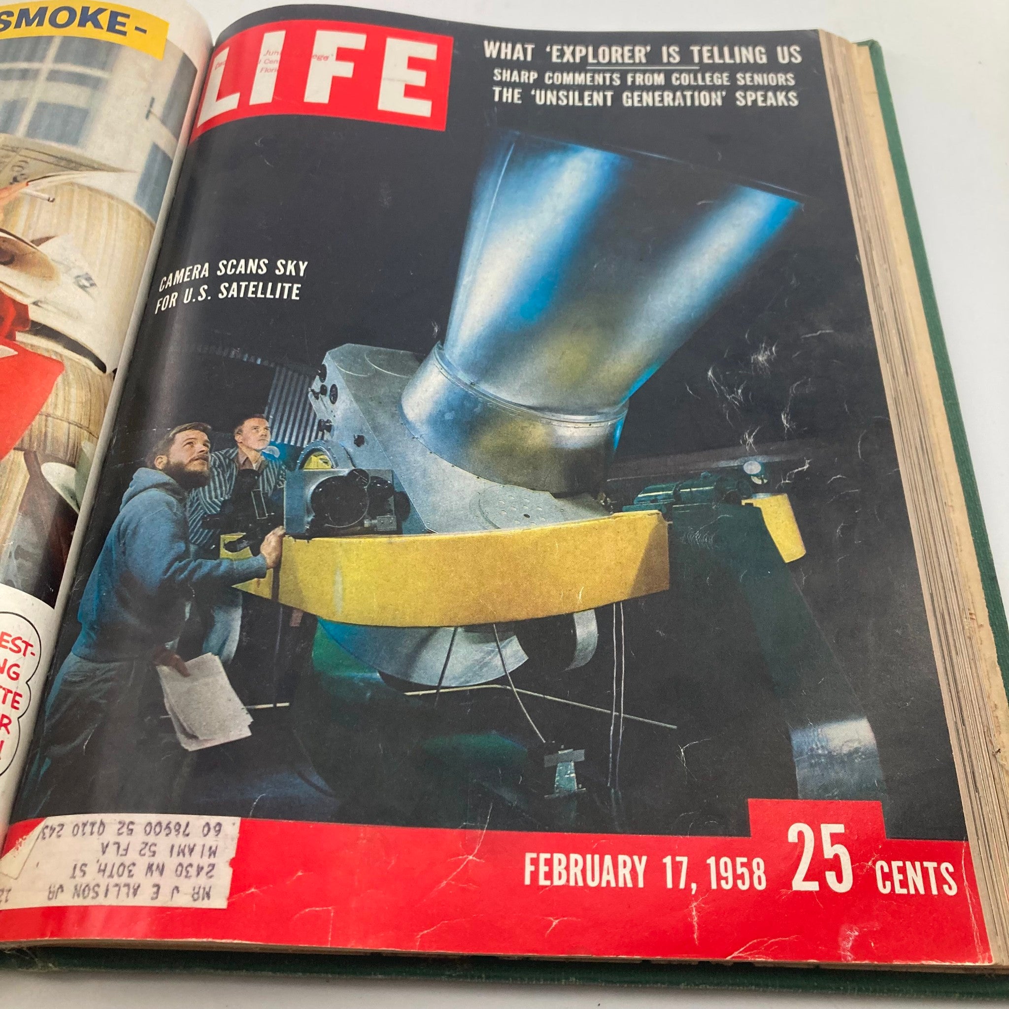 VTG 1958 Bound Life Magazine January - February Weekly Issue Covers Missing