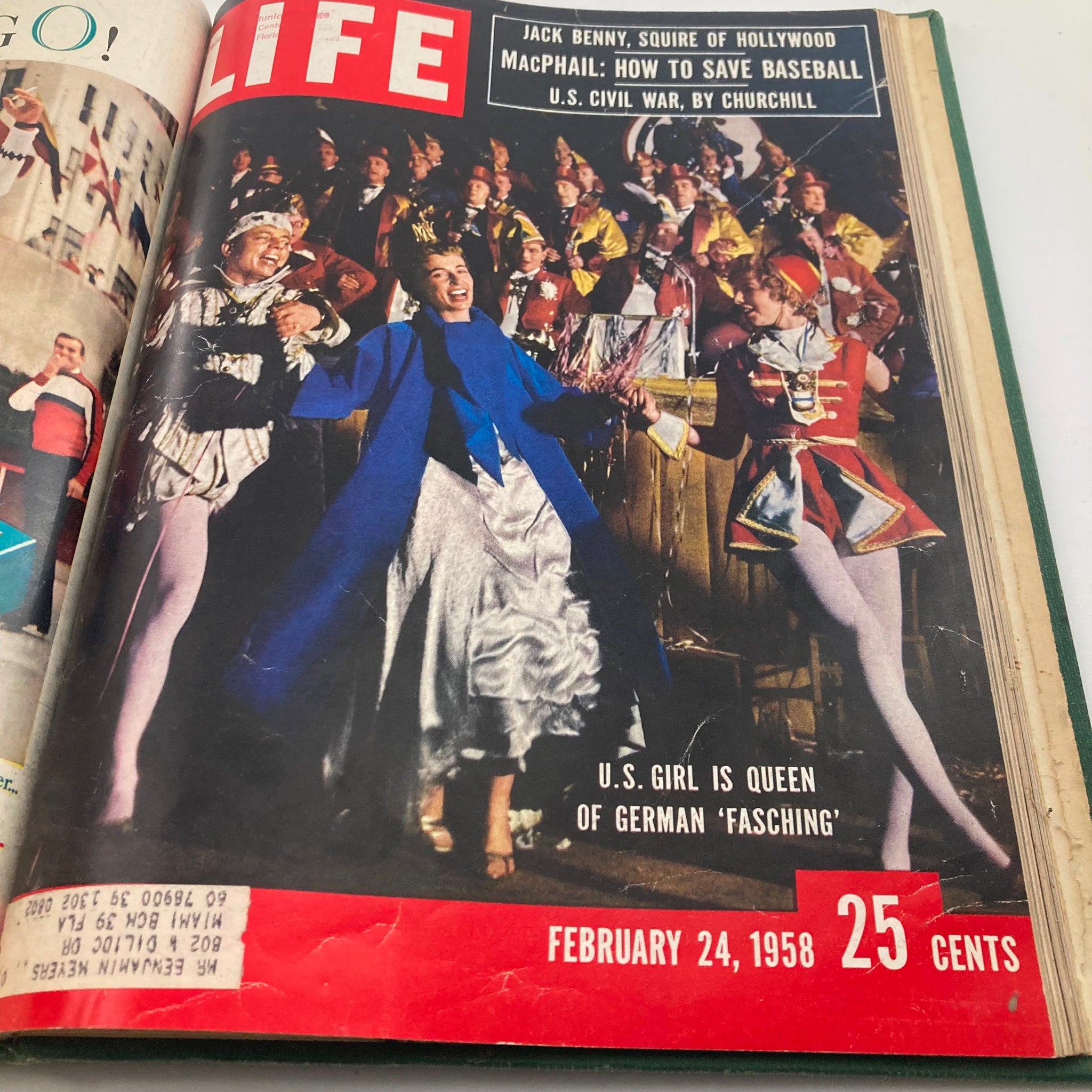 VTG 1958 Bound Life Magazine January - February Weekly Issue Covers Missing