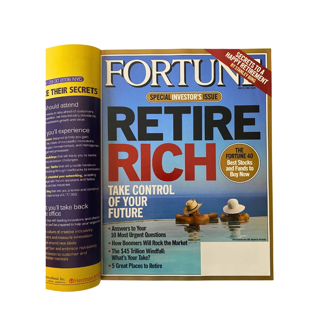 Fortune Magazine June 26, 2006 Retire Rich Take Control of Your Future VG
