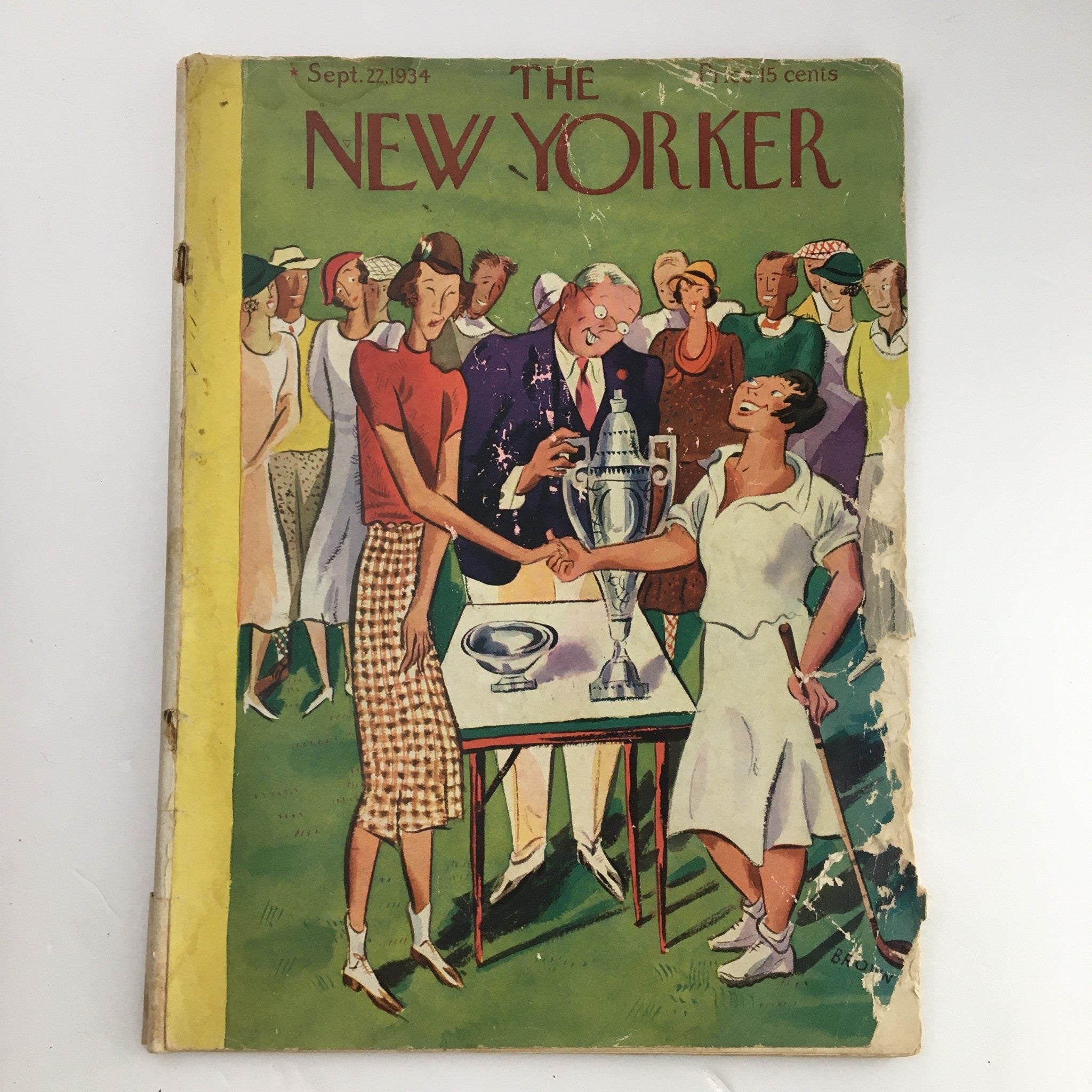 The New Yorker Magazine September 22 1934 Celebrating by Harry Brown No Label