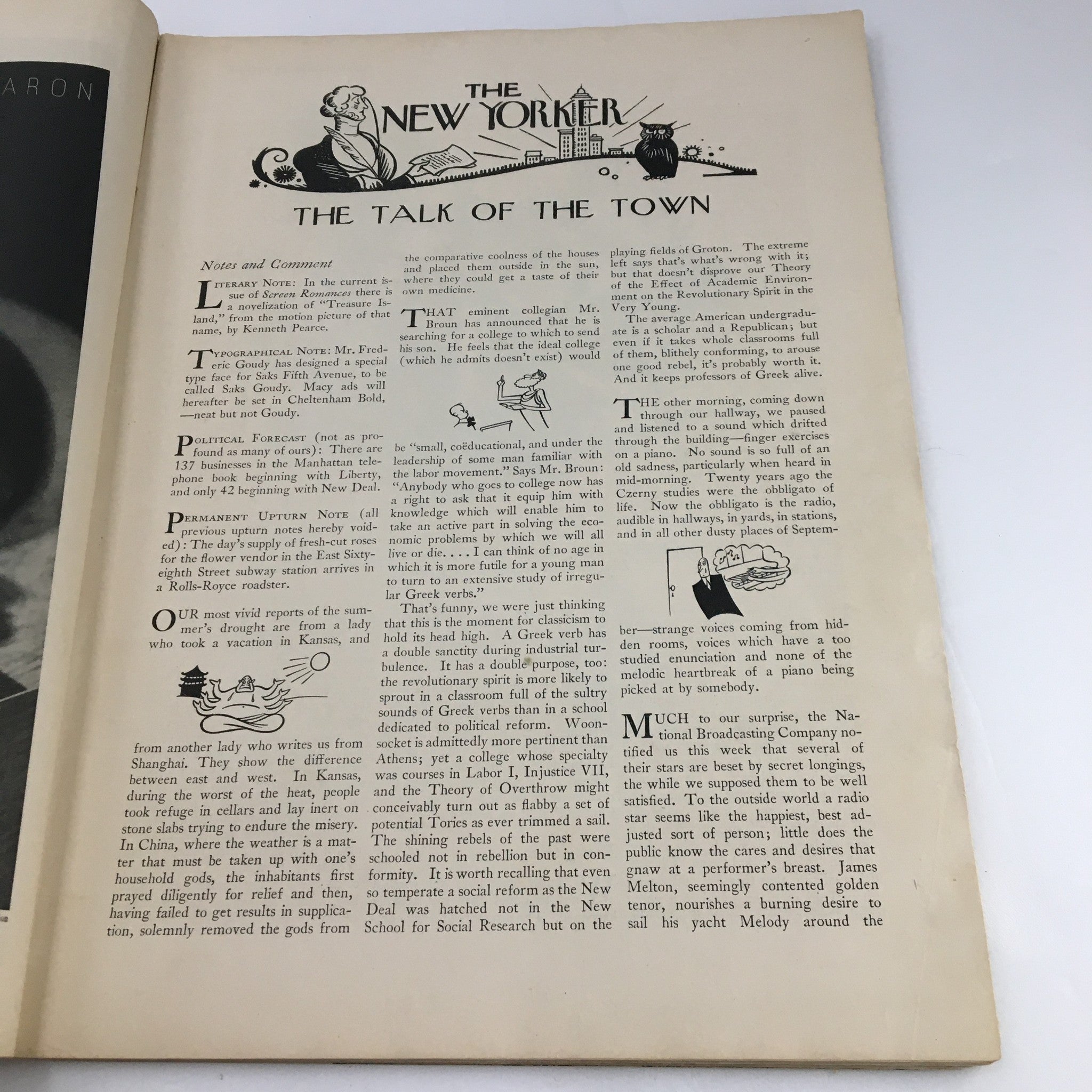 The New Yorker Magazine September 22 1934 Celebrating by Harry Brown No Label