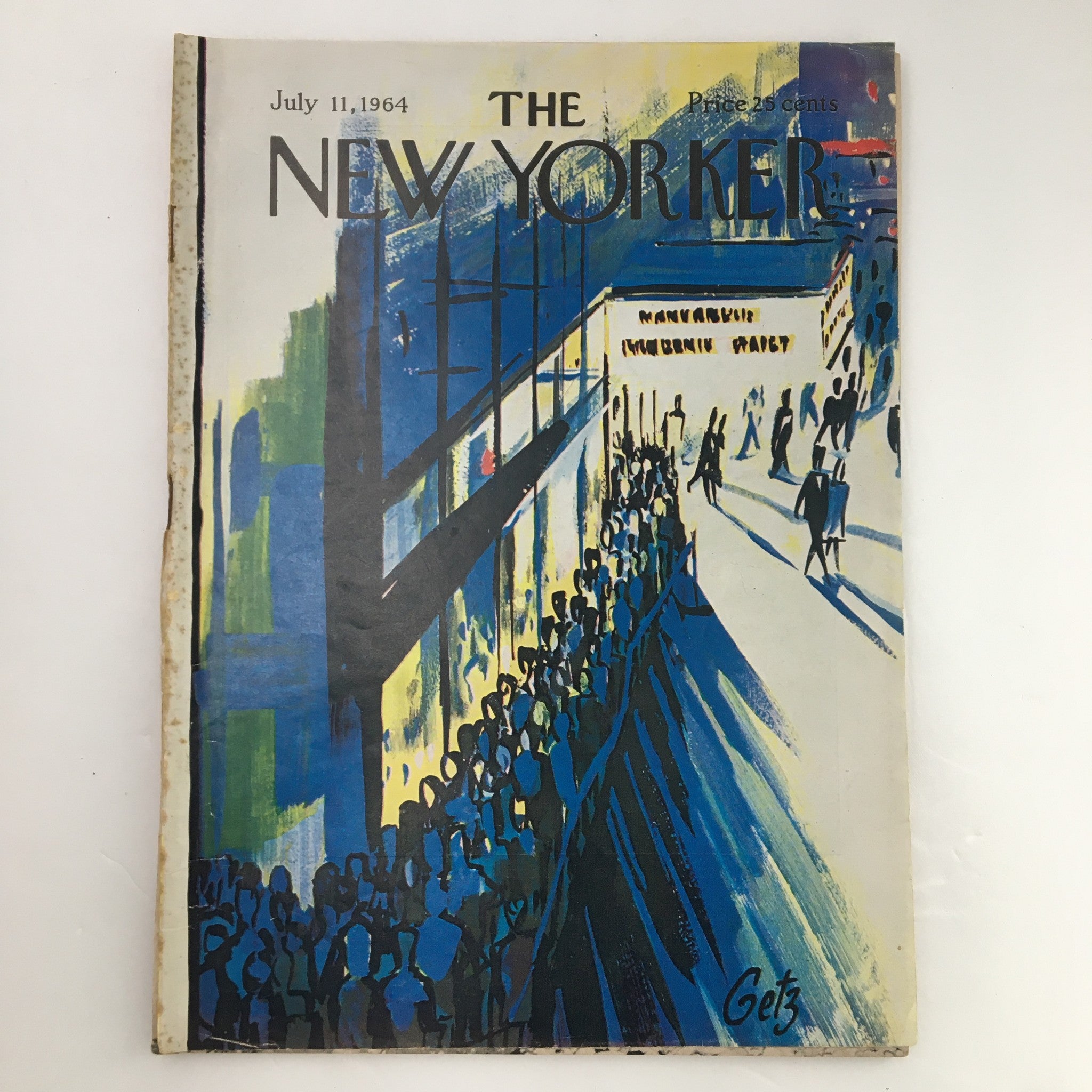 The New Yorker Magazine July 11 1964 Full Theme Cover by Arthur Getz No Label