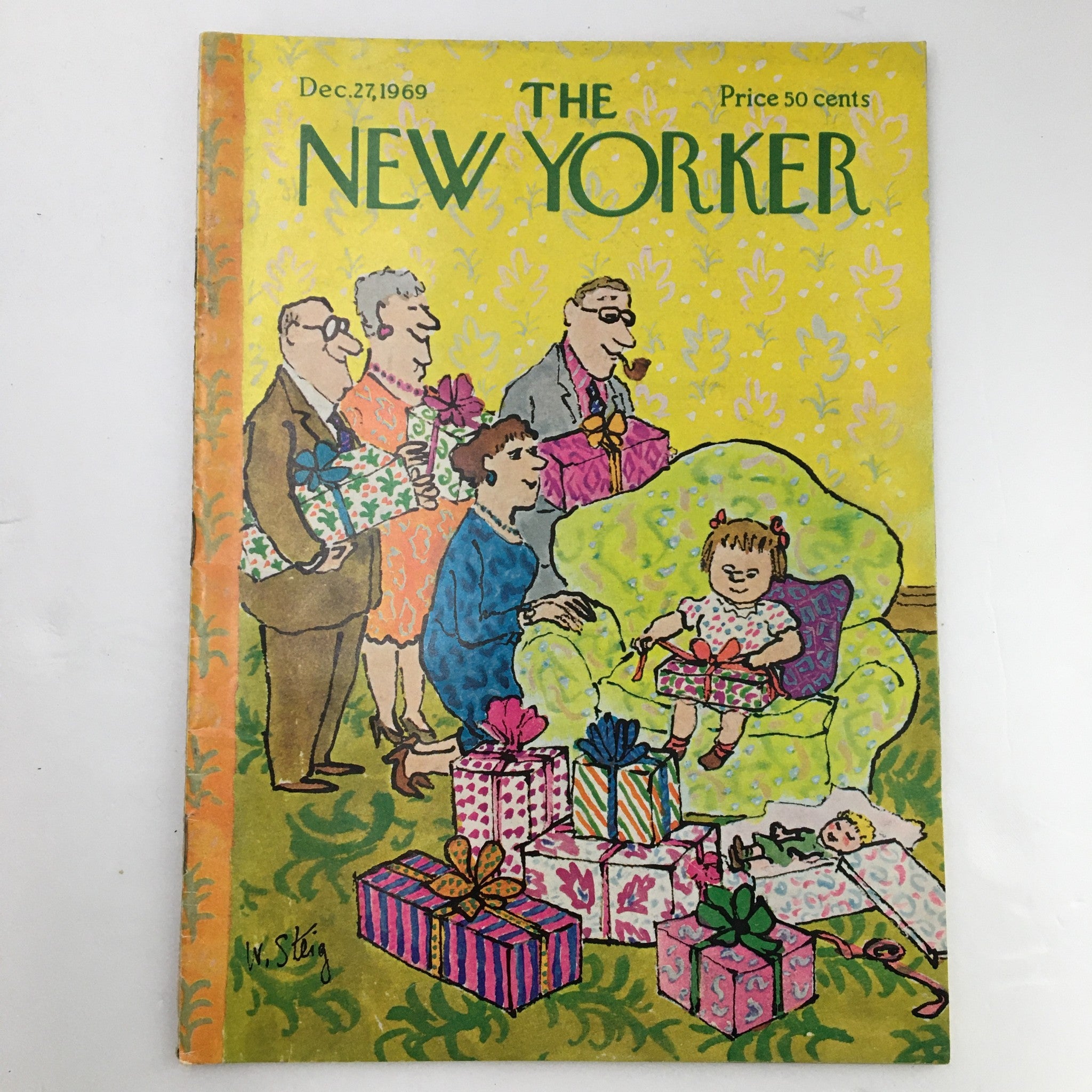 The New Yorker Magazine December 27 1969 Full Cover Theme by William Steig