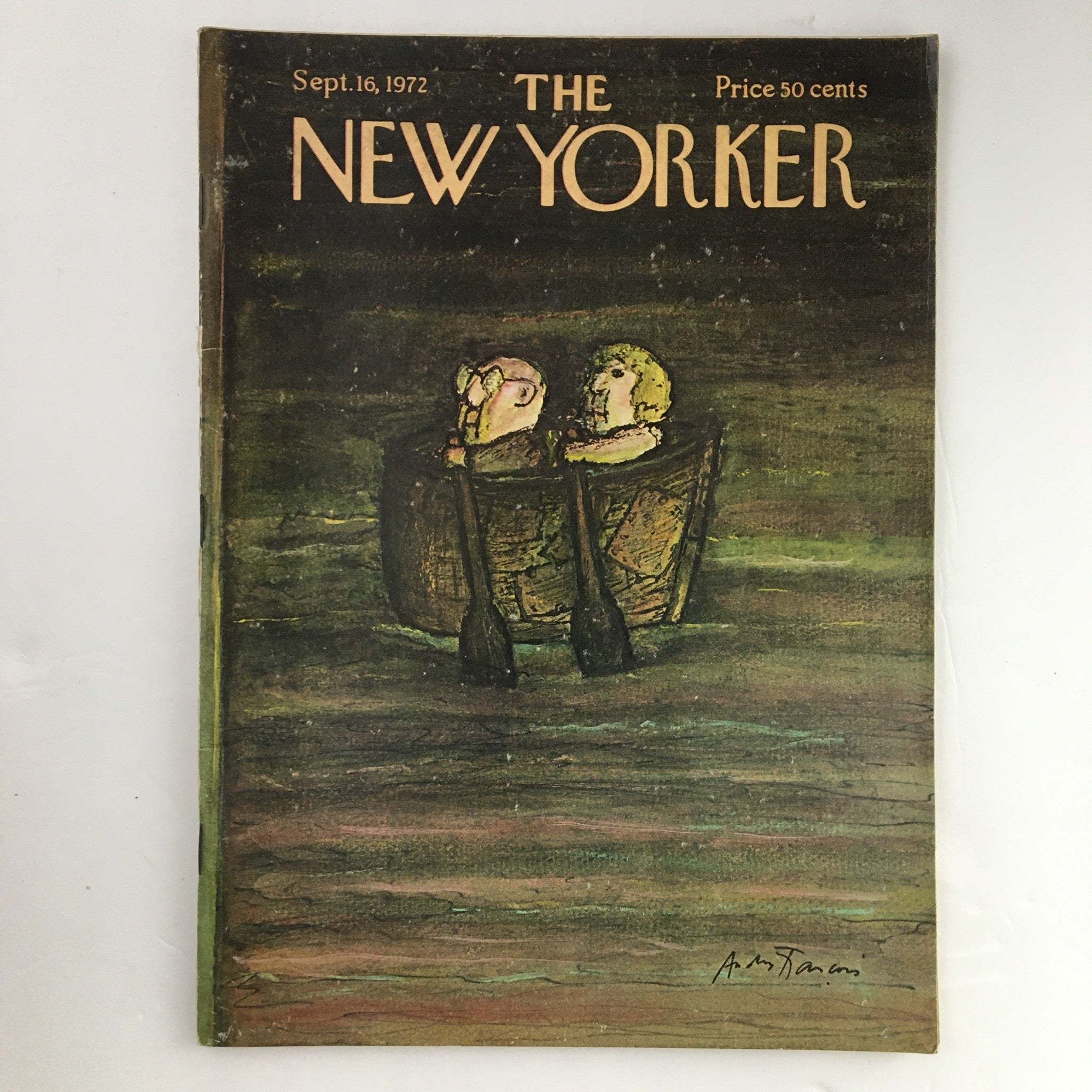 The New Yorker Magazine September 16 1972 Full Cover Theme by Andre Francois