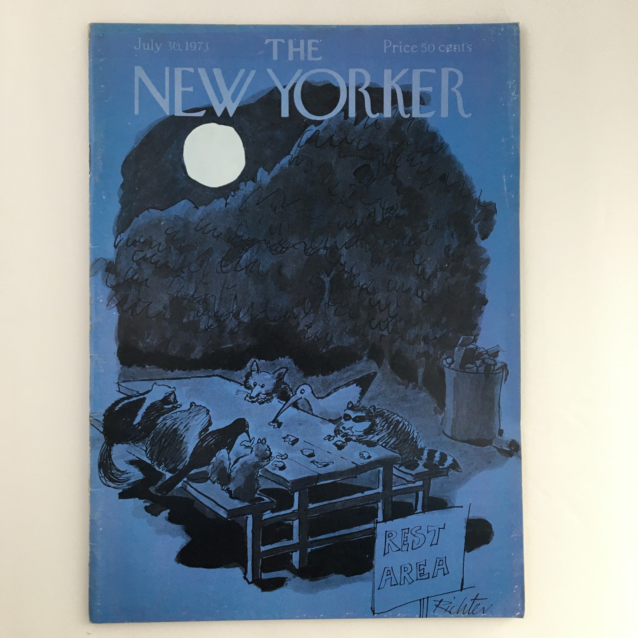 The New Yorker Magazine July 30 1973 Full Cover Theme by Mischa Richter No Label