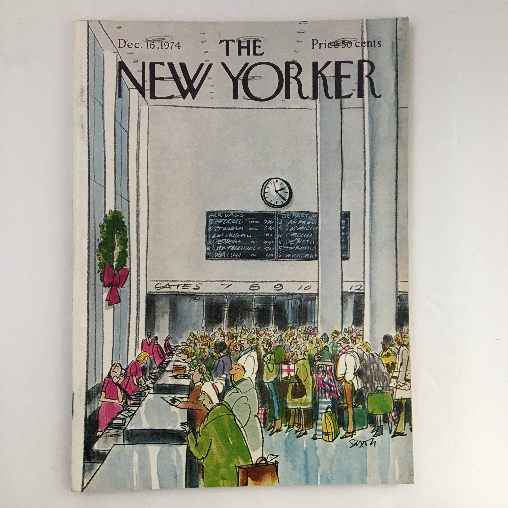 The New Yorker Magazine December 16 1974 Delayed Flights by Charles Saxon