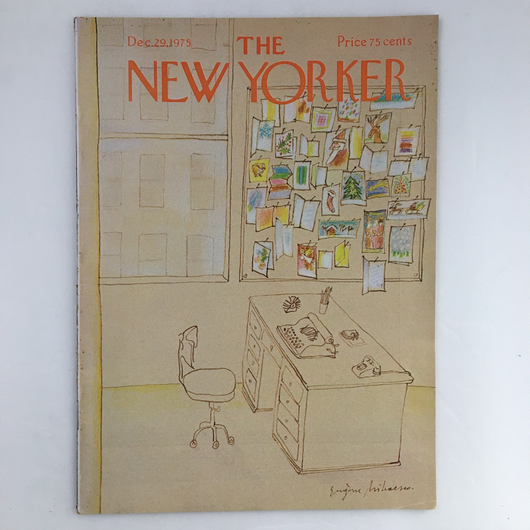 The New Yorker Magazine December 29 1975 Office Works by Eugene Mihaesco