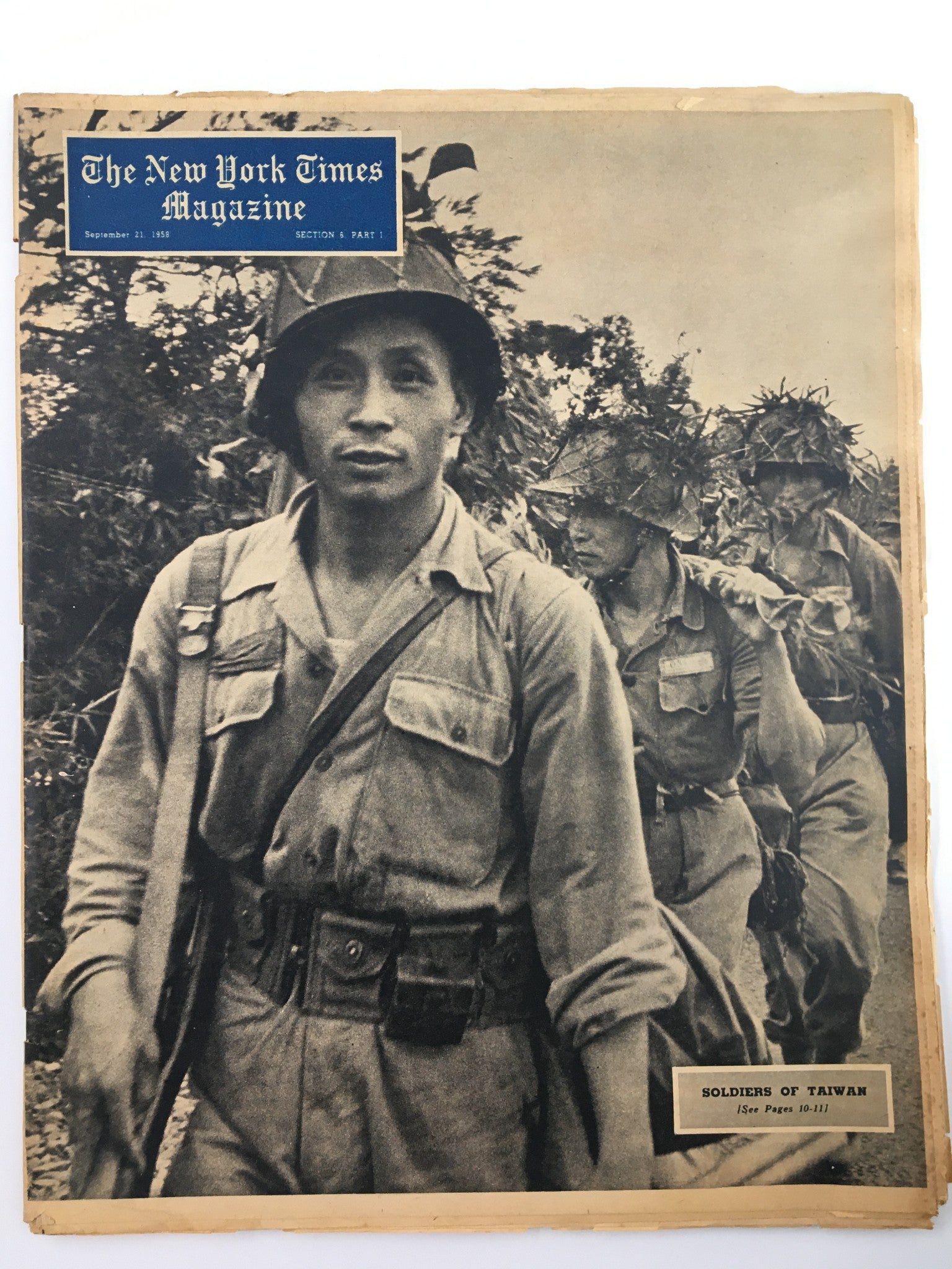 VTG The New York Times Magazine September 21 1958 Photos of Soldiers of Taiwan