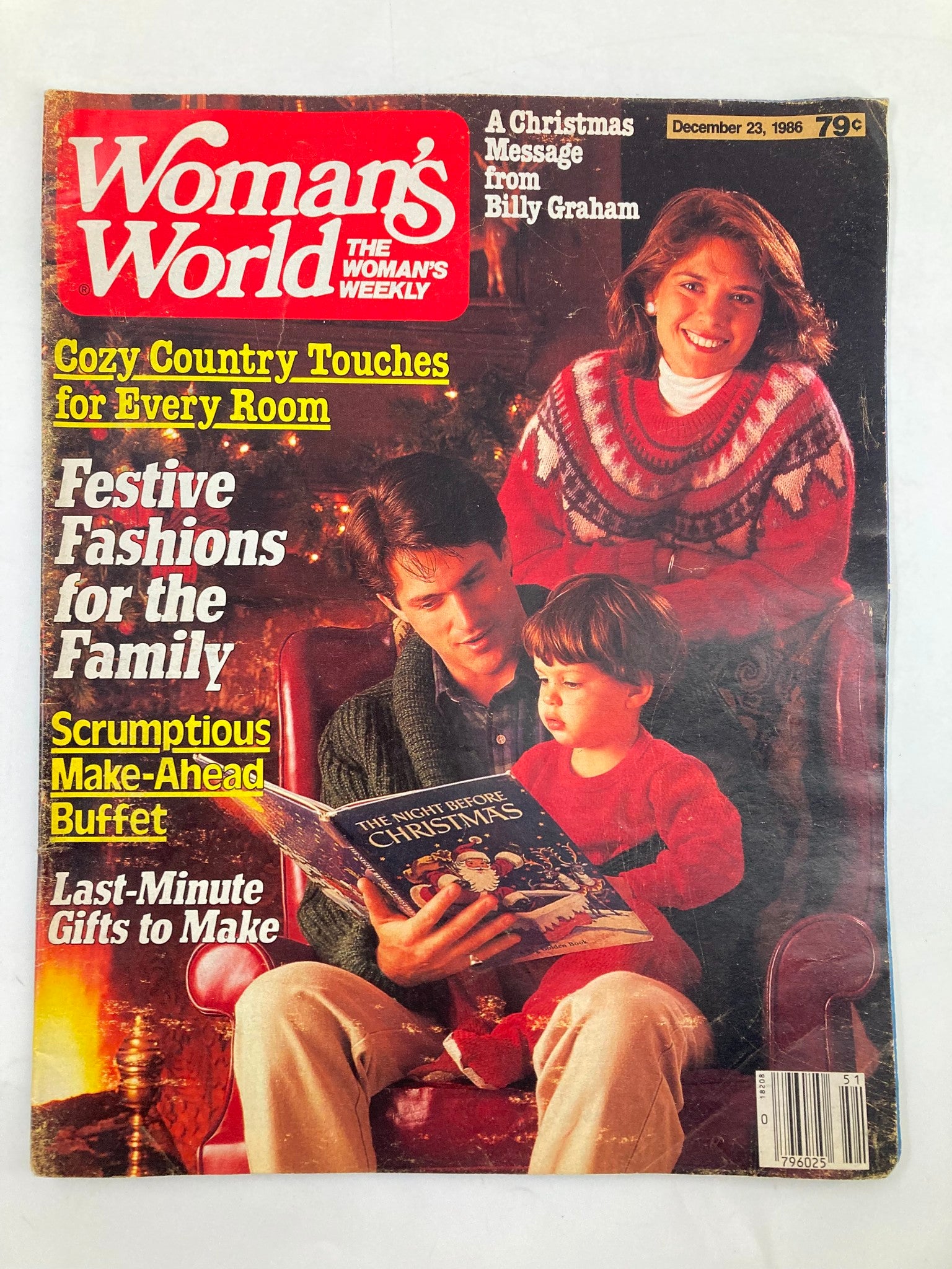 Woman's World Magazine December 23 1986 Christmas Message Billy Graham No Label