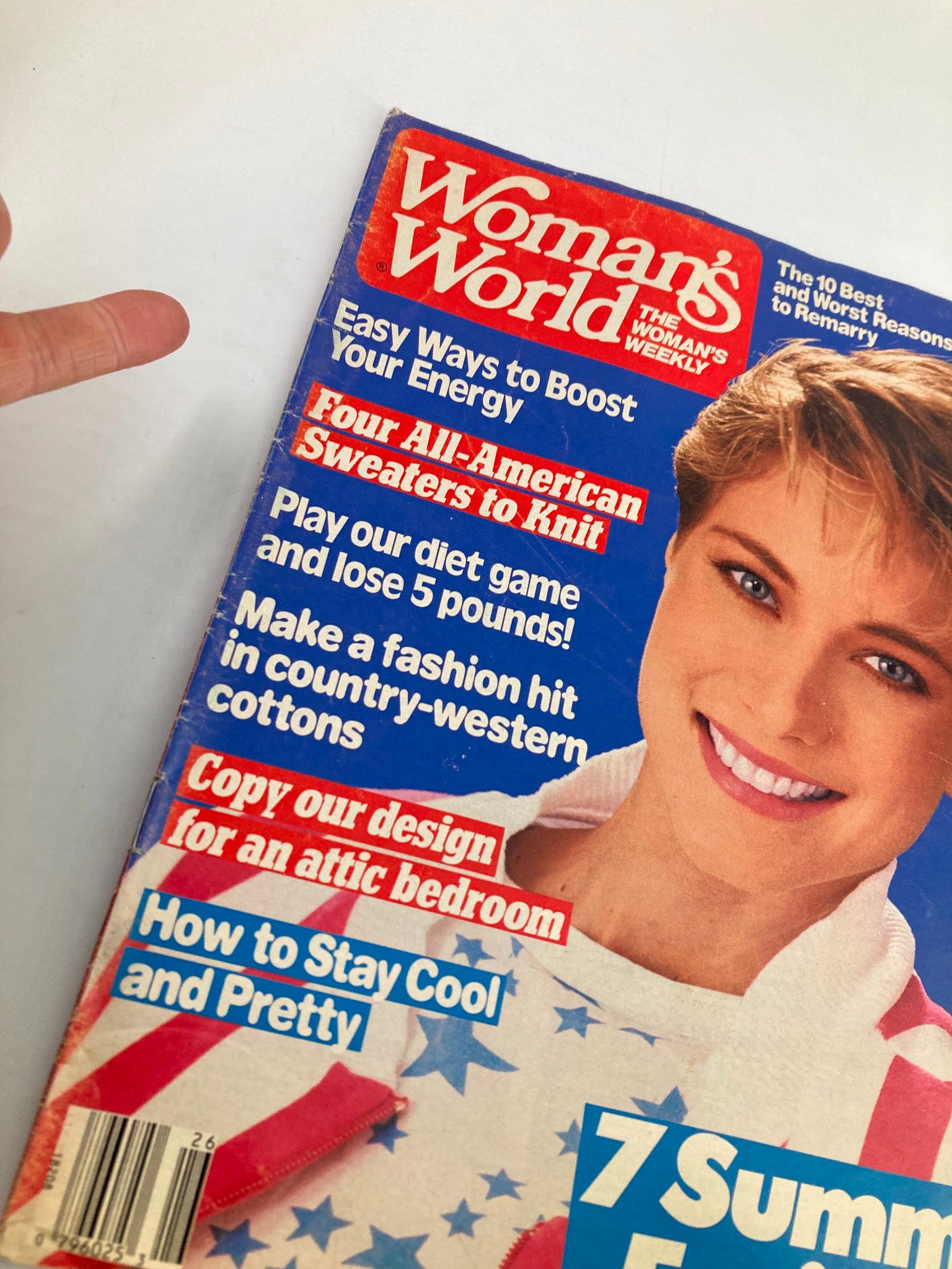 Woman's World Magazine June 30 1987 All-American Sweaters To Knit No Label