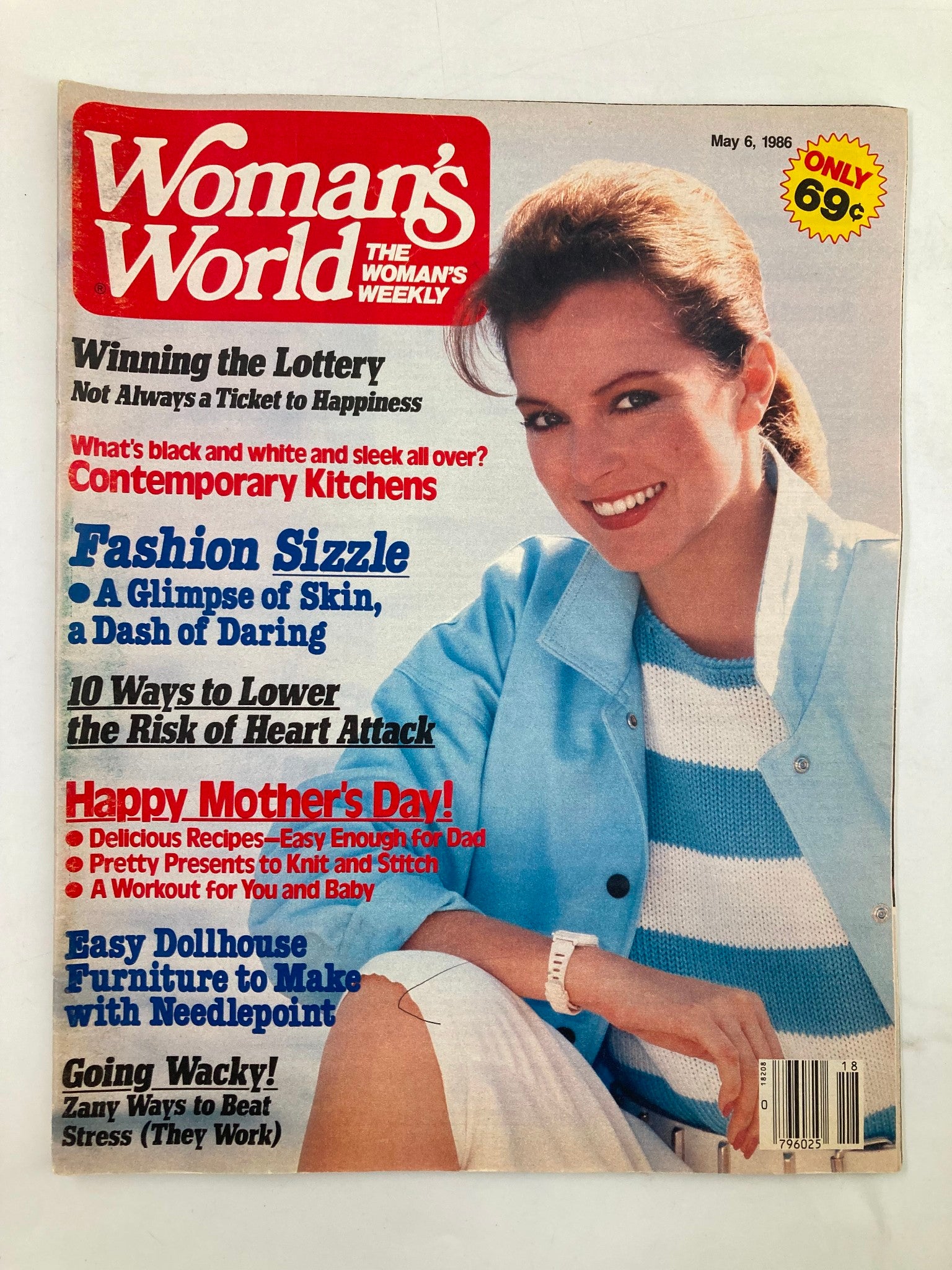 Woman's World Magazine May 6 1986 Lower the Risk of Heart Attack No Label