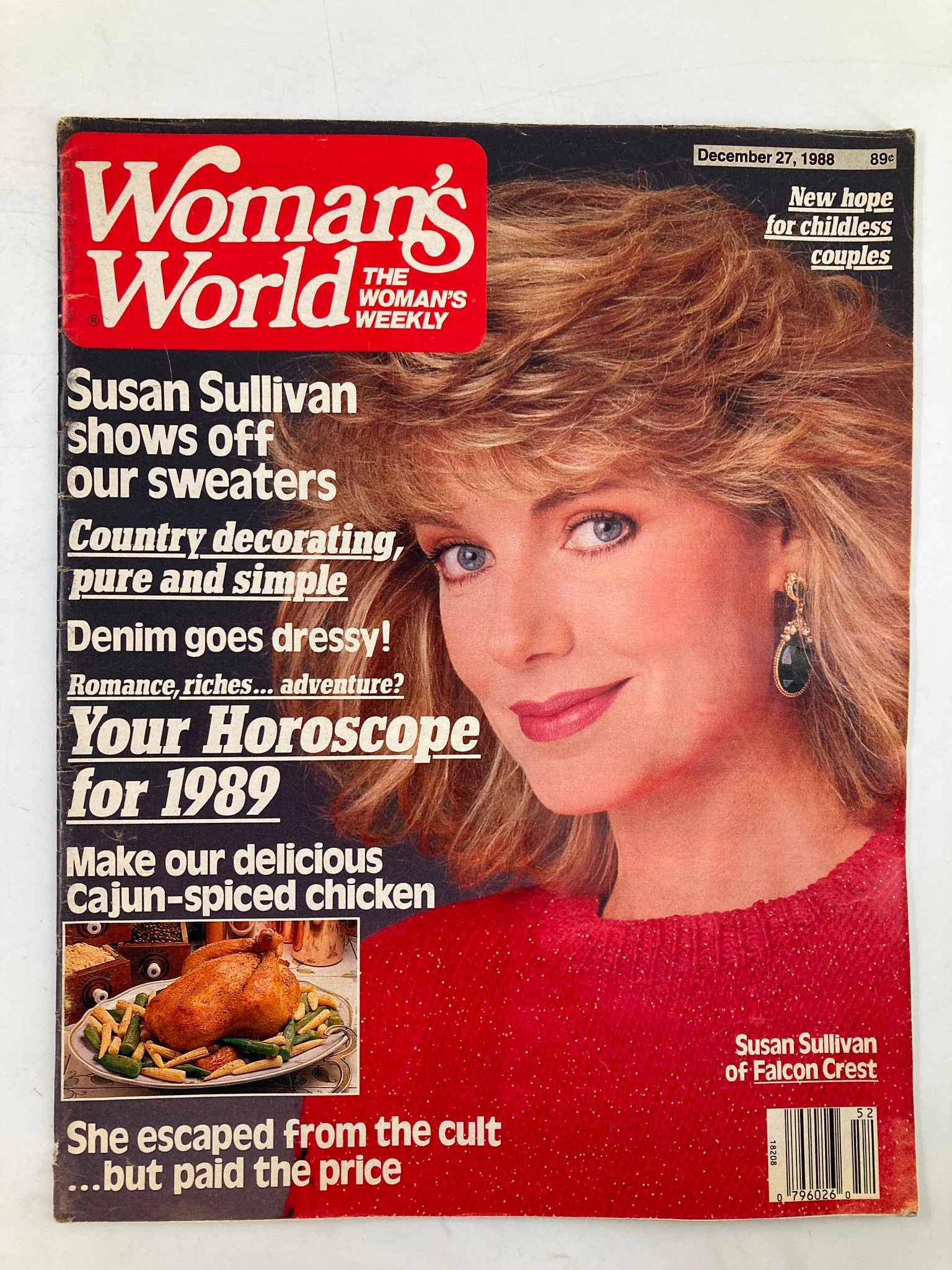 Woman's World Magazine December 27 1988 Susan Sullivan Shows Sweaters No Label