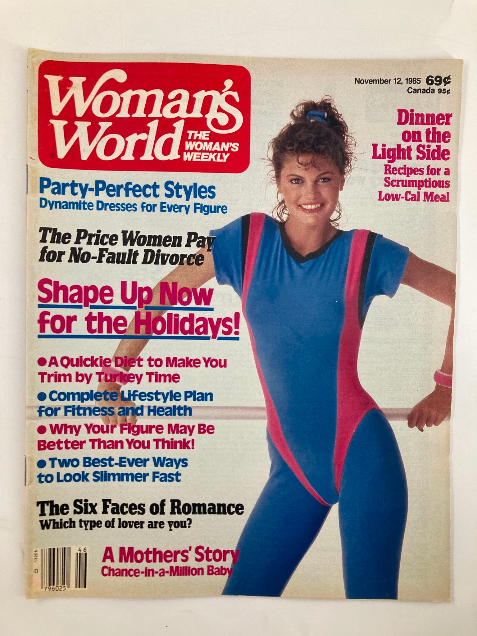 Woman's World Magazine November 12 1985 Dinner on the Lightside No Label