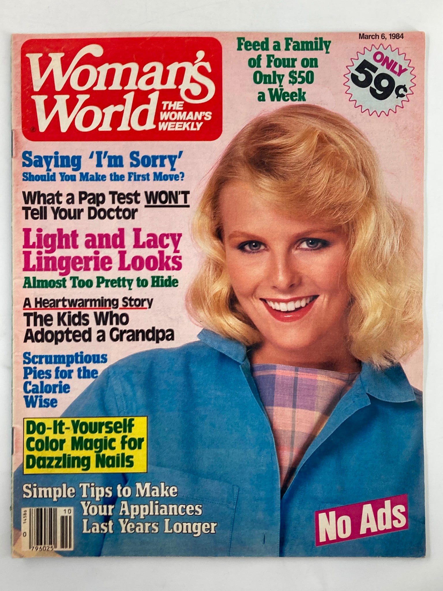 Woman's World Magazine March 6 1984 Light and Lacy Lingerie Looks No Label