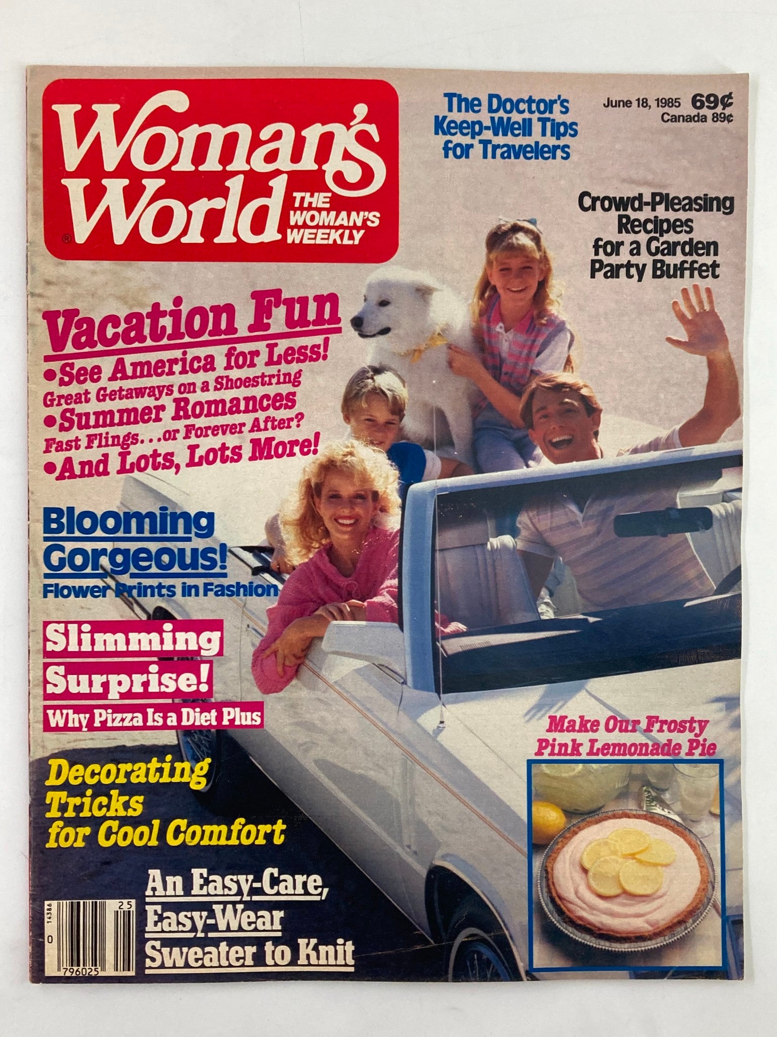 Woman's World Magazine June 18 1985 Crowd-Pleasing Recipes Buffet No Label