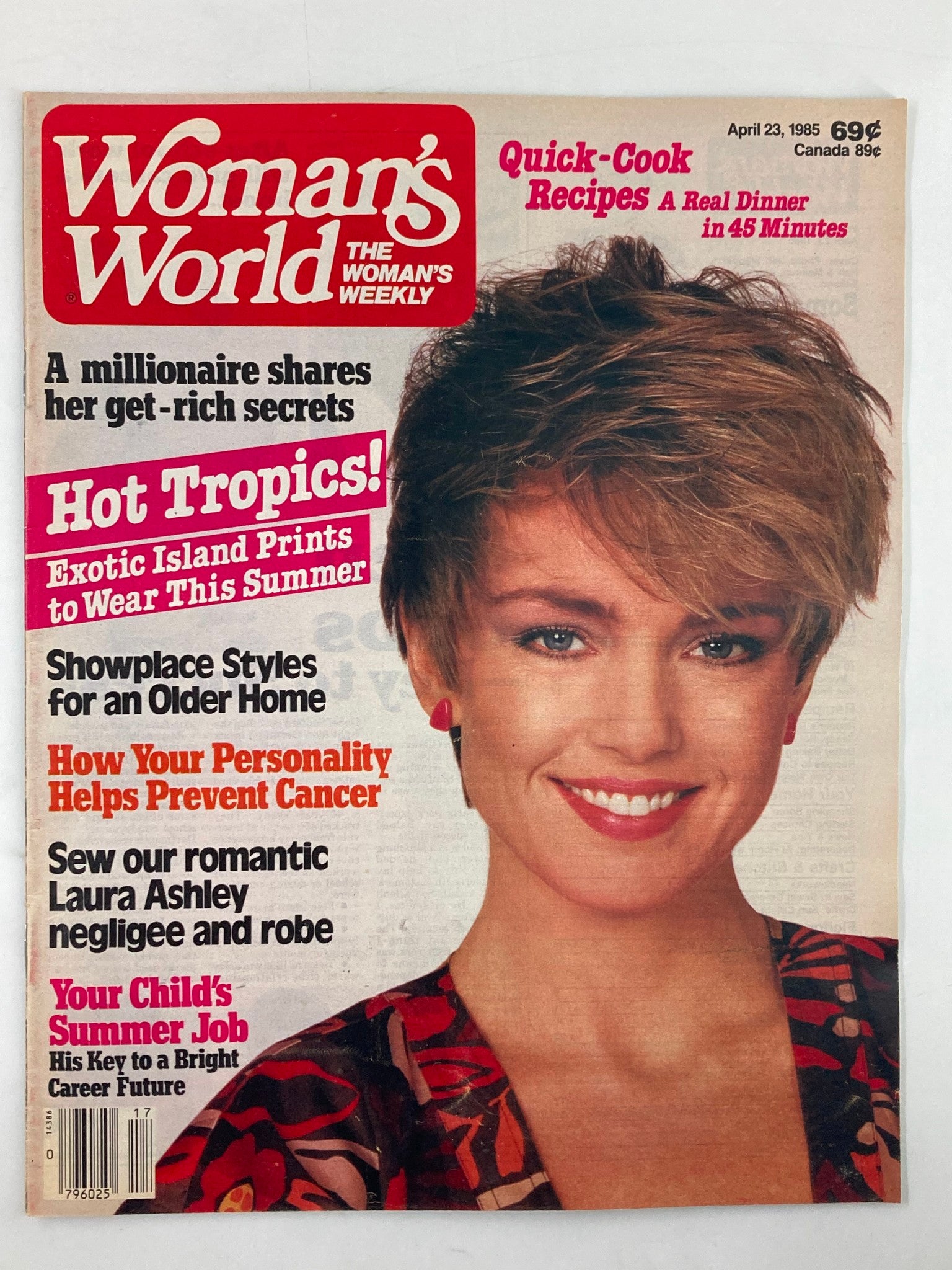 Woman's World Magazine April 23 1985 Exotic Island Prints for Summer No Label