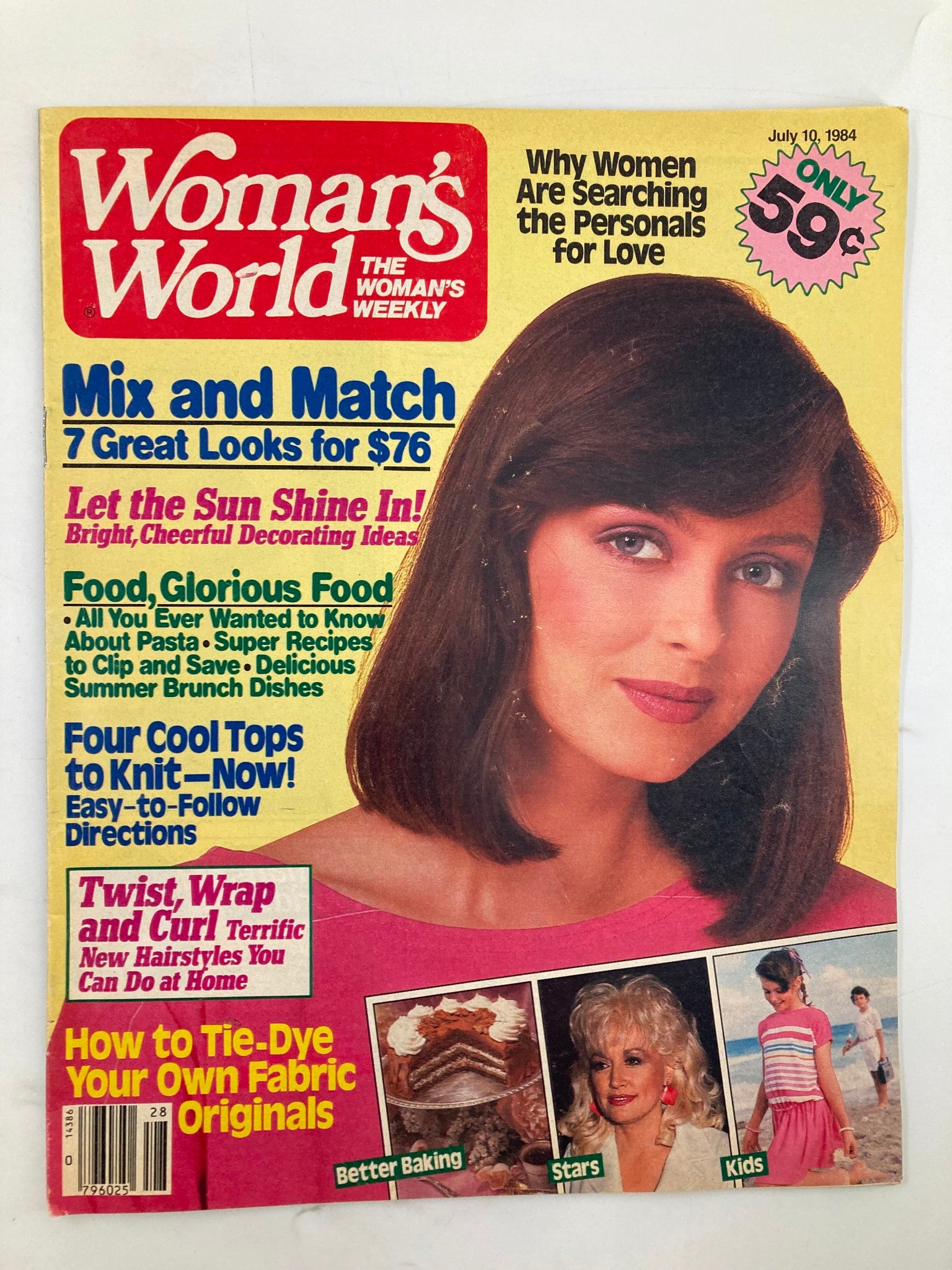 Woman's World Magazine July 10 1984 Tie-Dye Your Own Fabric Originals No Label