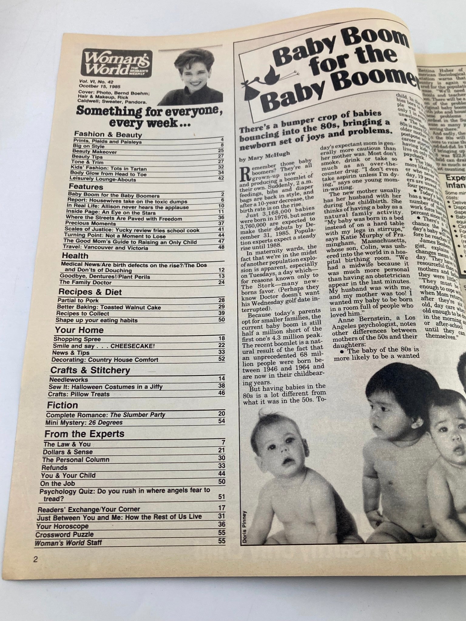 Woman's World Magazine October 15 1985 Baby Boom for the Baby Boomers No Label