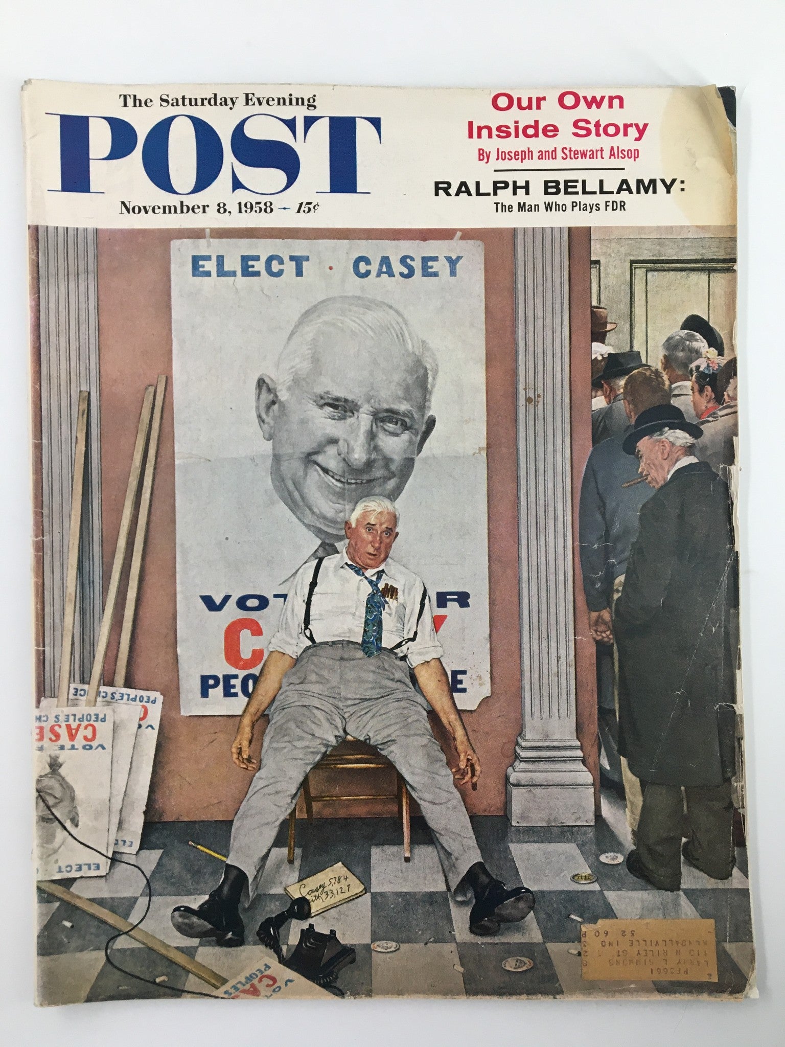 The Saturday Evening Post November 8 1958 Ralph Bellamy The Man Who Plays FDR