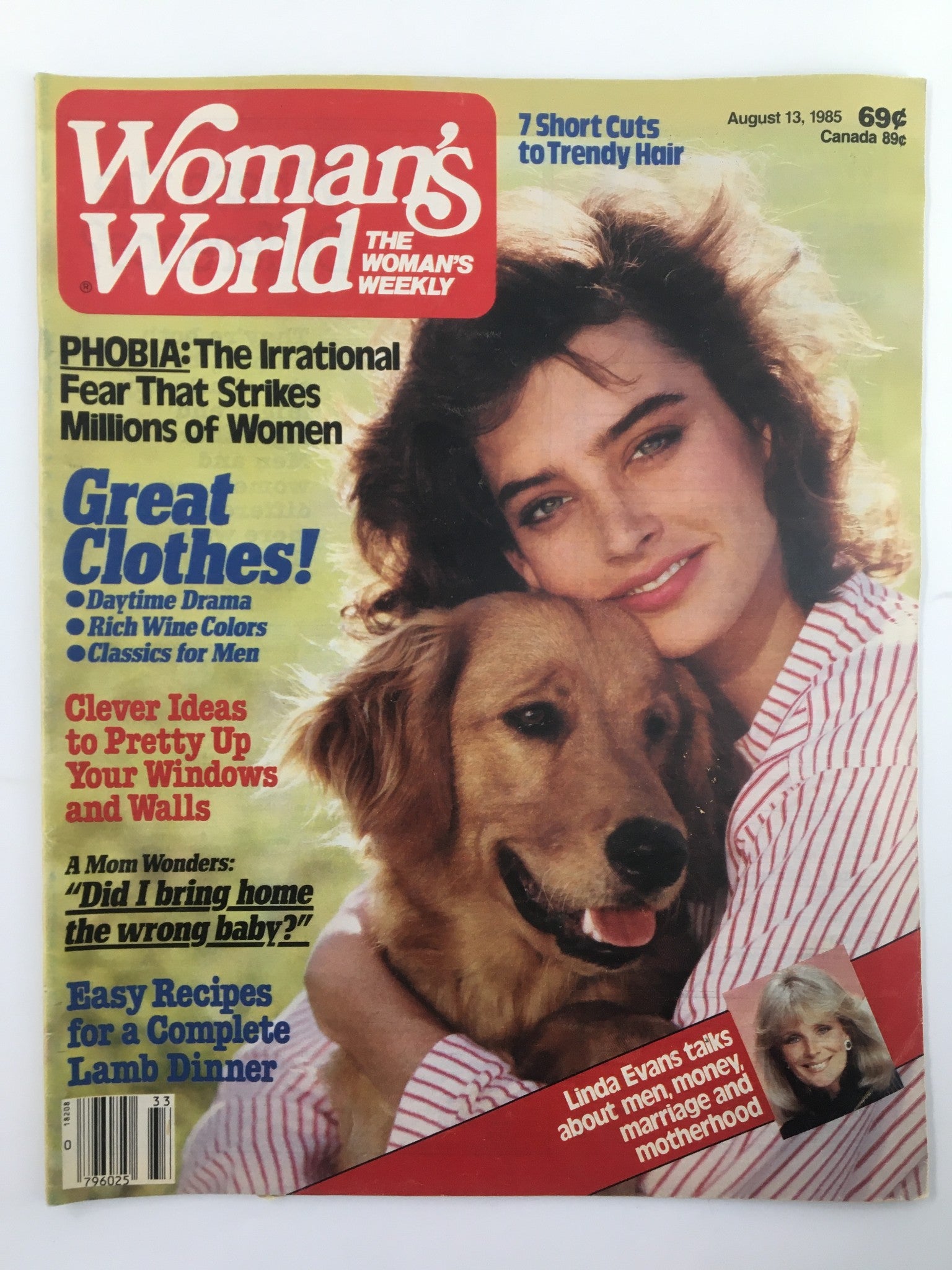 Woman's World Magazine August 13 1985 Linda Evans Talks About Men No Label