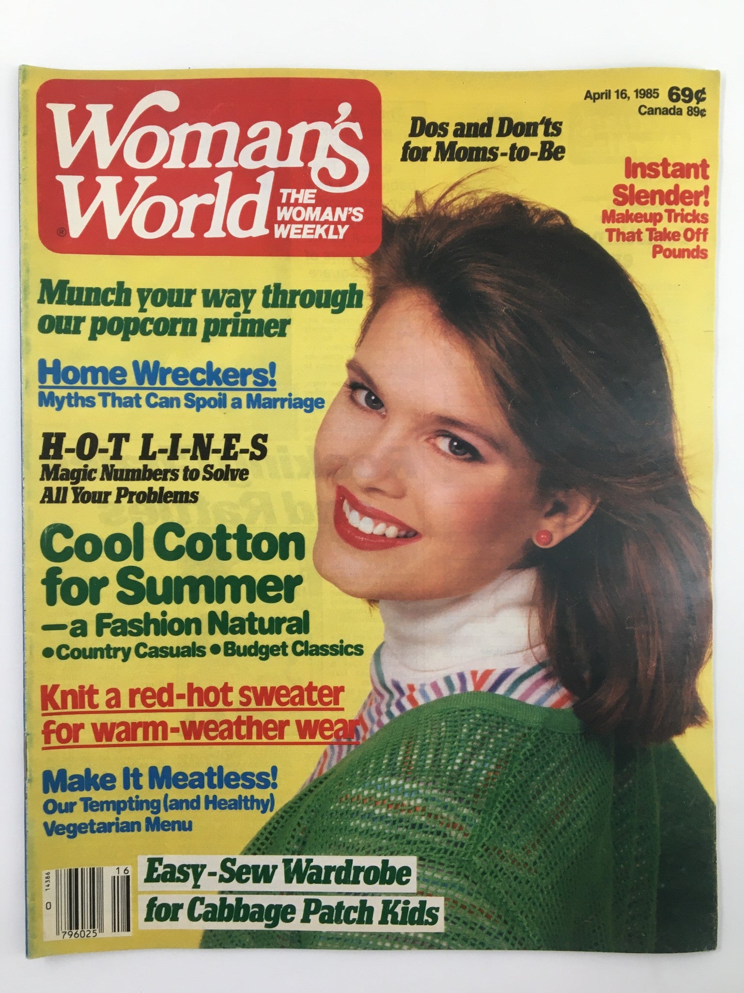 Woman's World Magazine April 16 1985 Easy-Sew Wardrobe Cabbage Patch No Label