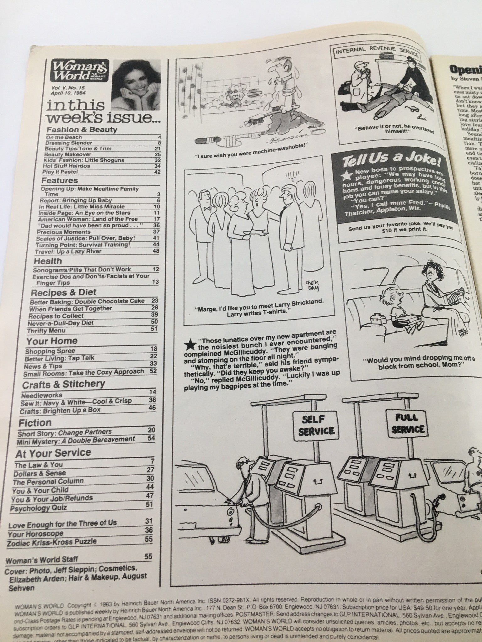 Woman's World Magazine April 10 1984 How To Cope w That Office Bozo No Label