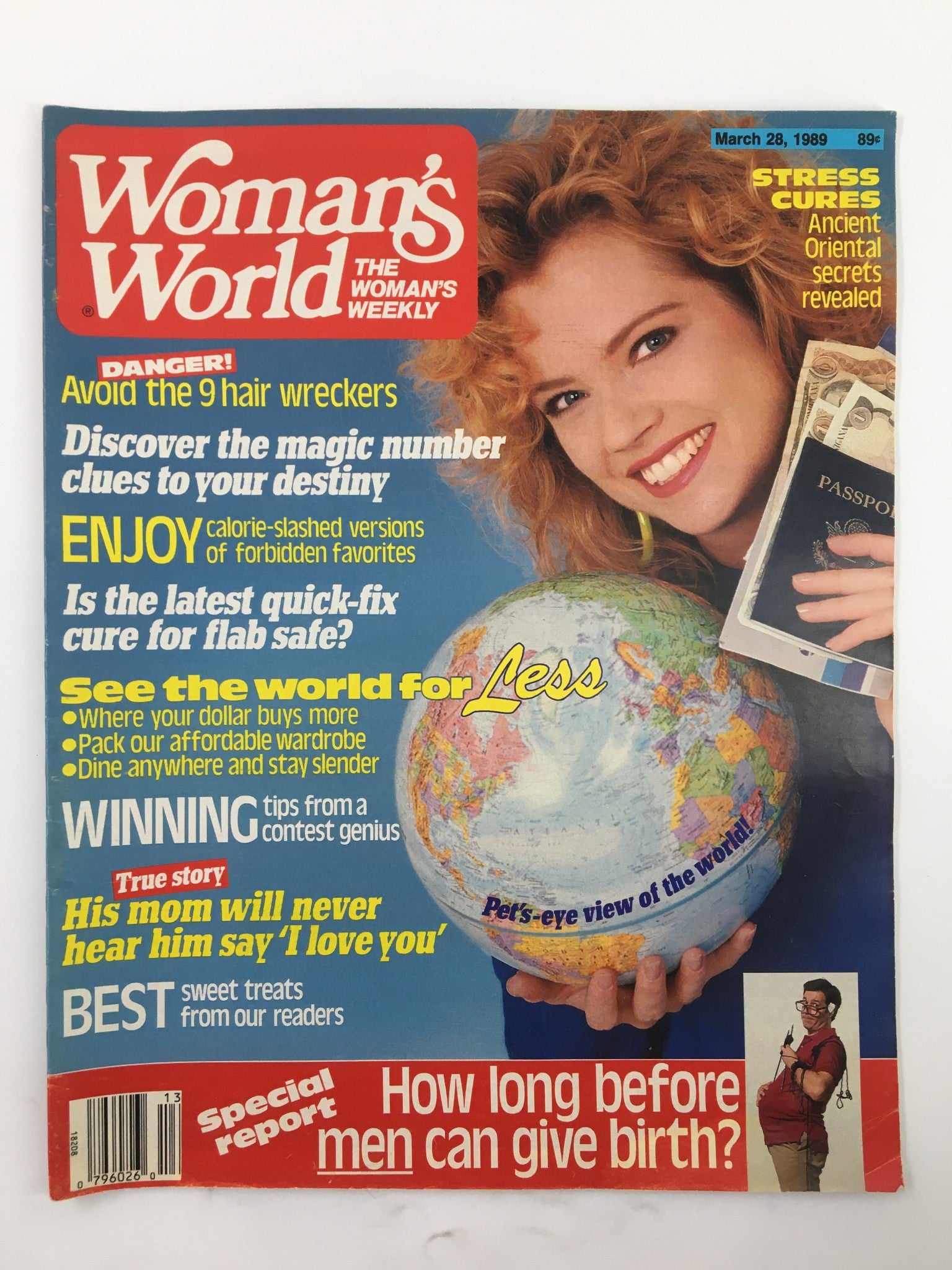 Woman's World Magazine March 28 1989 See The World For Less No Label