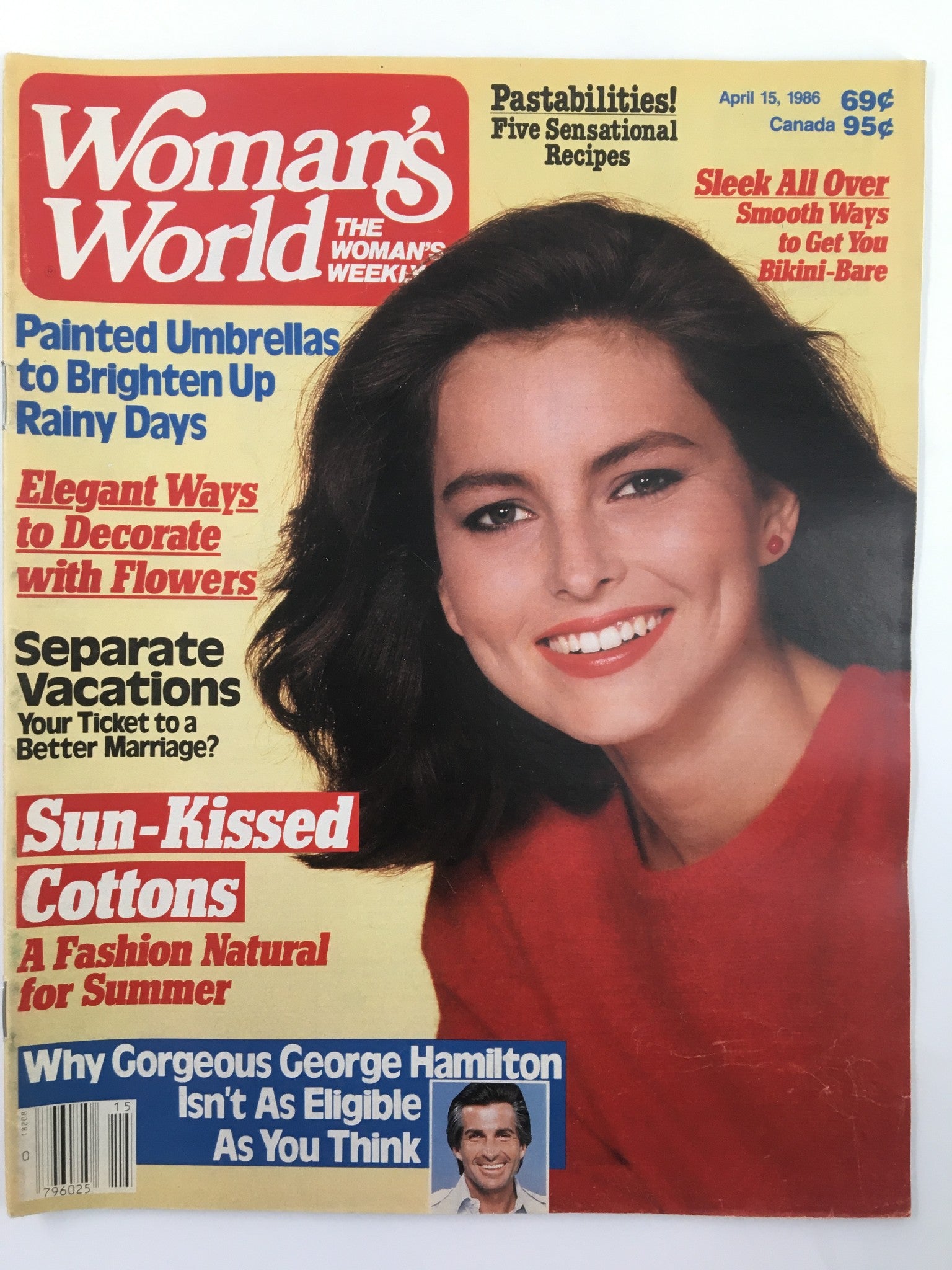 Woman's World Magazine April 15 1986 Gorgeous George Hamilton No Label