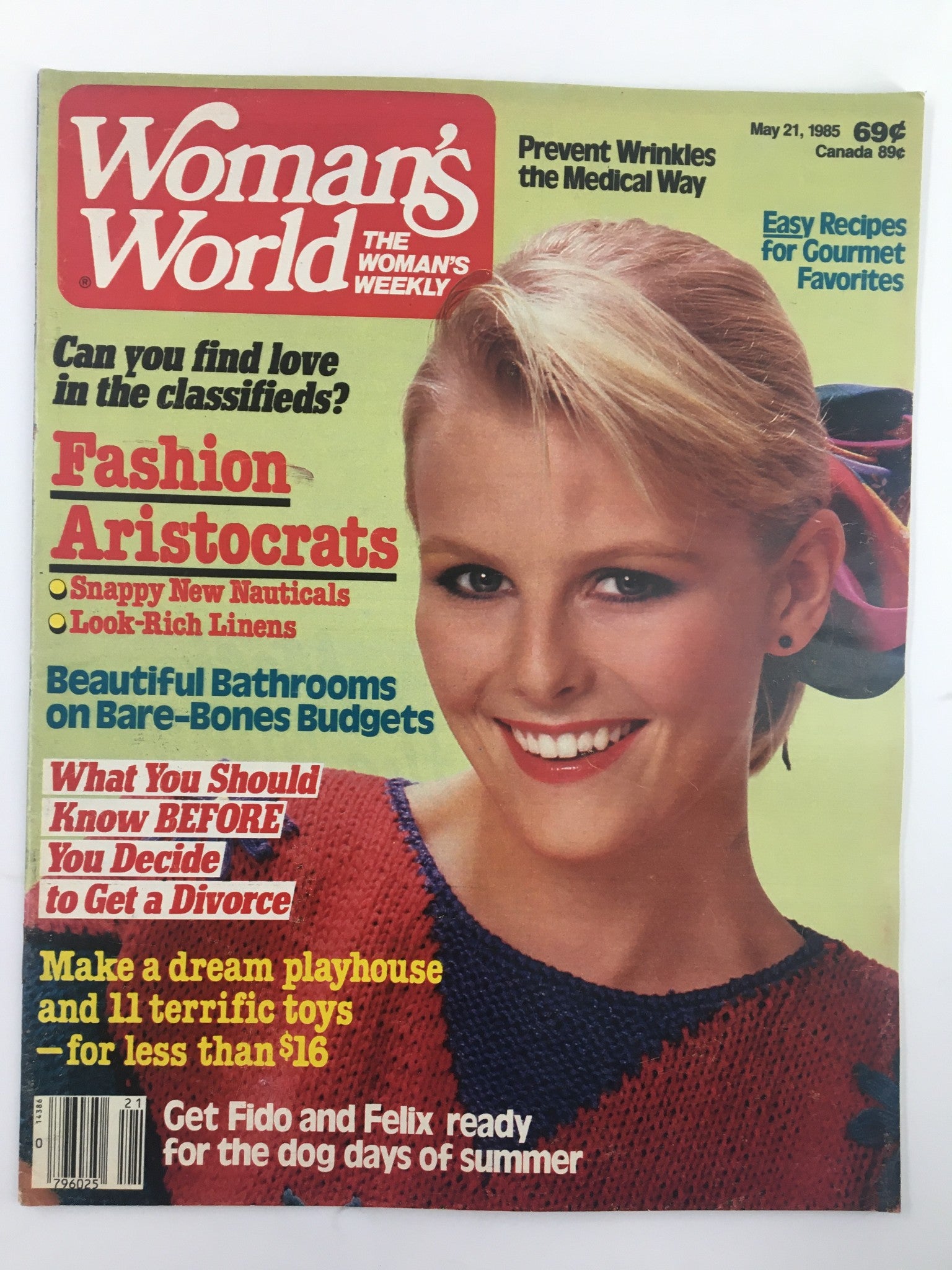 Woman's World Magazine May 21 1985 Prevent Wrinkles The Medical Way No Label