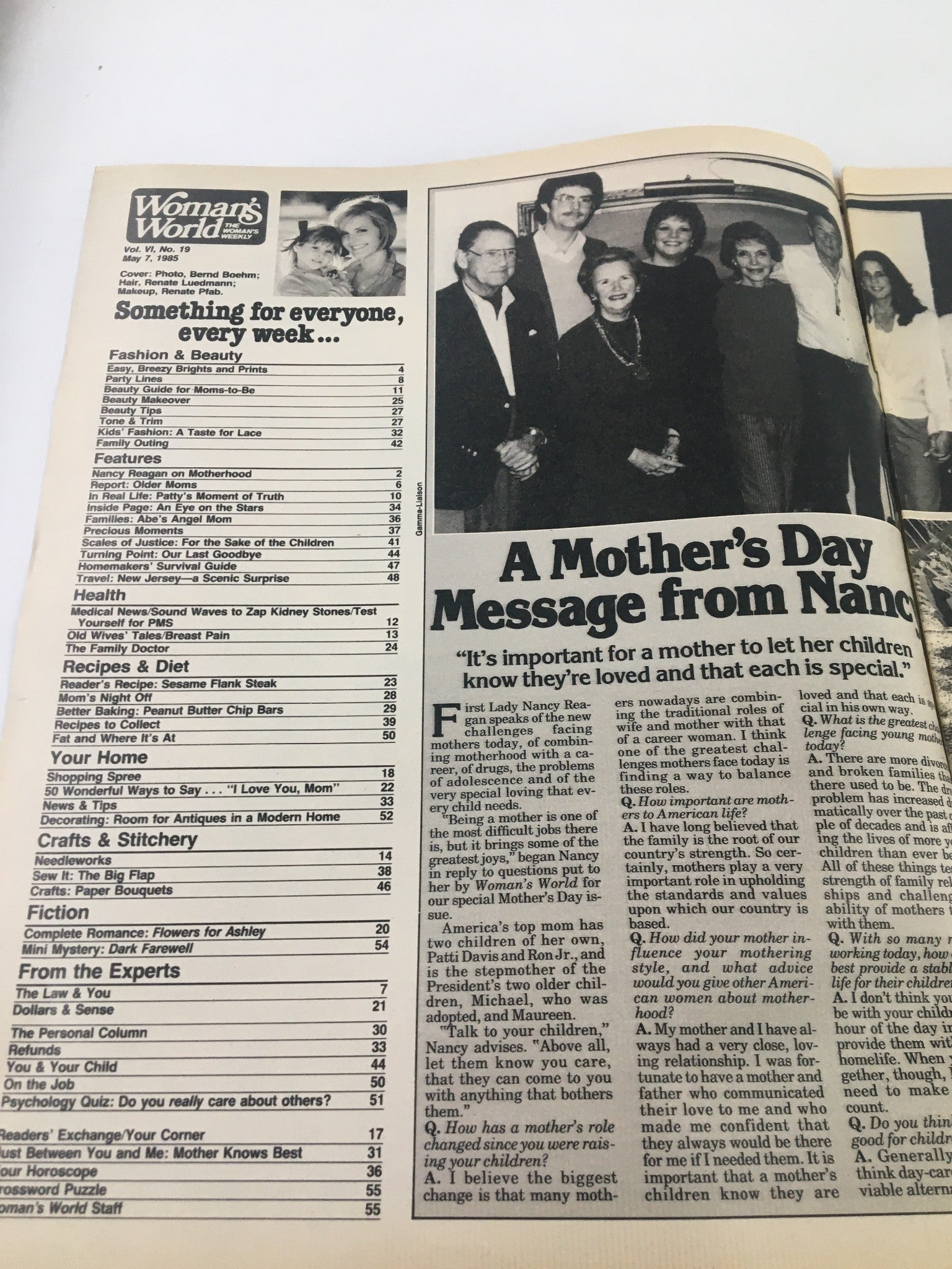 Woman's World Magazine May 7 1985 A Daughter's Tender Tribute No Label