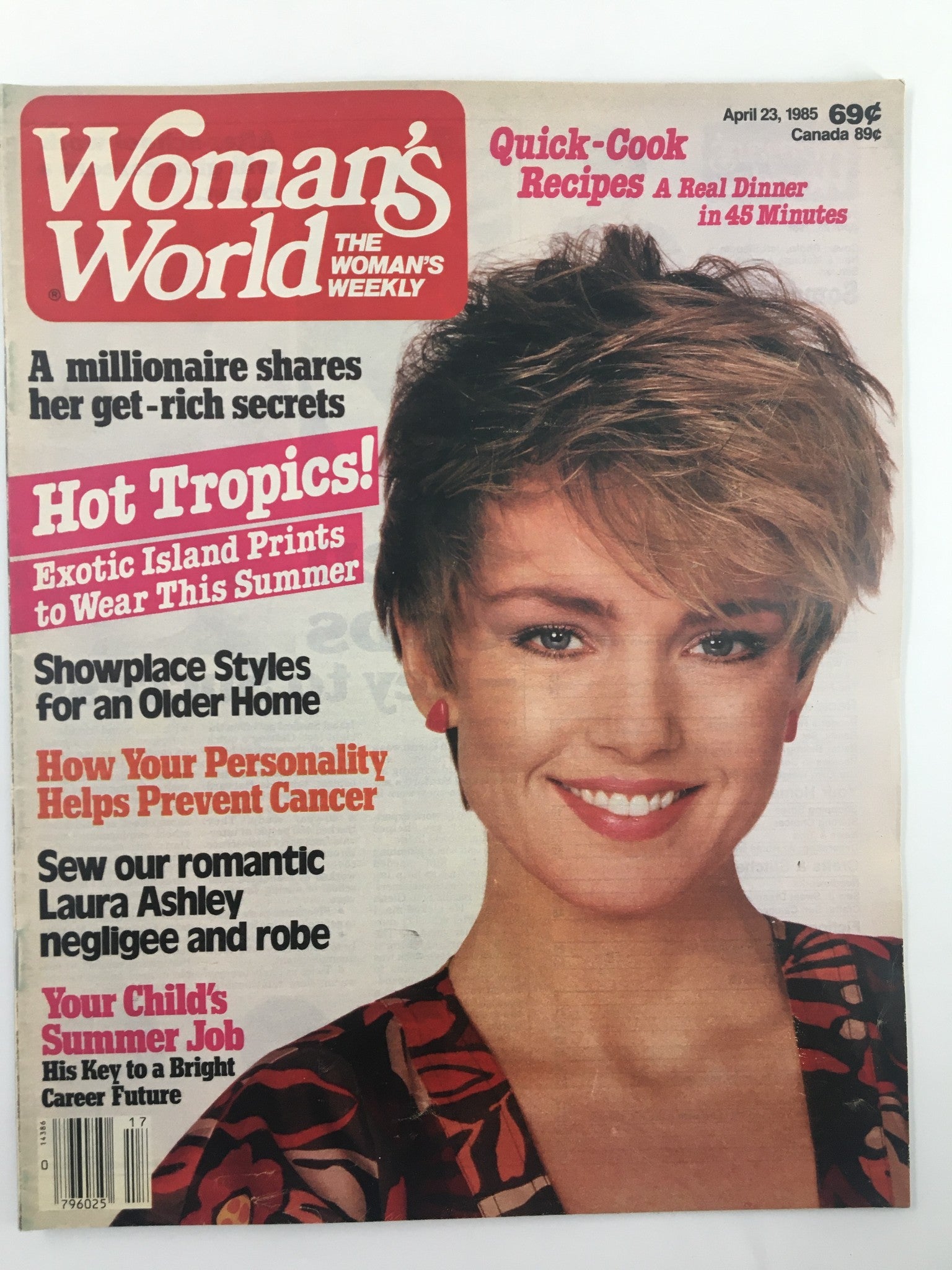 Woman's World Magazine April 23 1985 Laura Ashley Negligee and Robe No Label