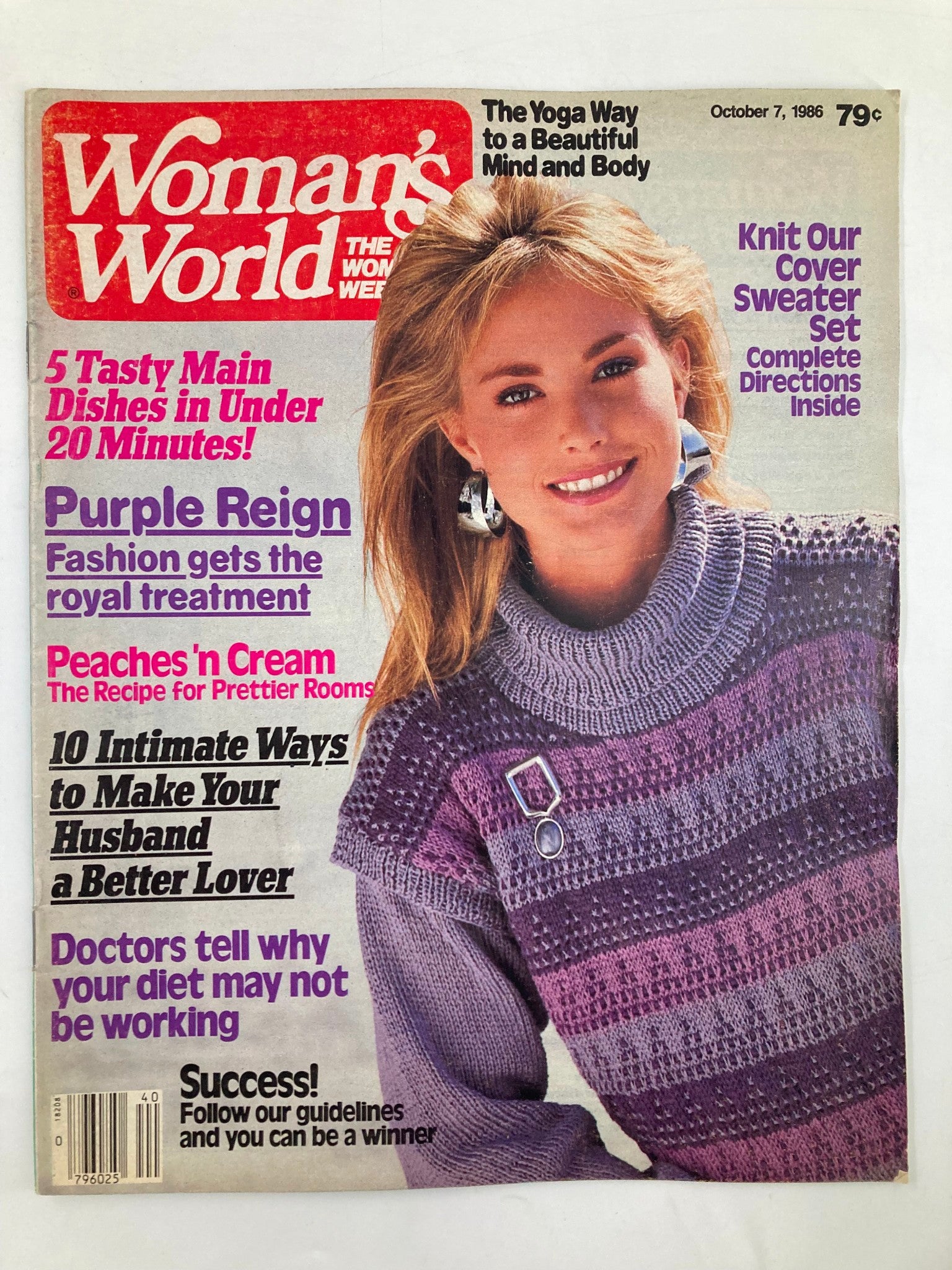 Woman's World Magazine October 7 1986 Peaches n' Cream The Recipe No Label